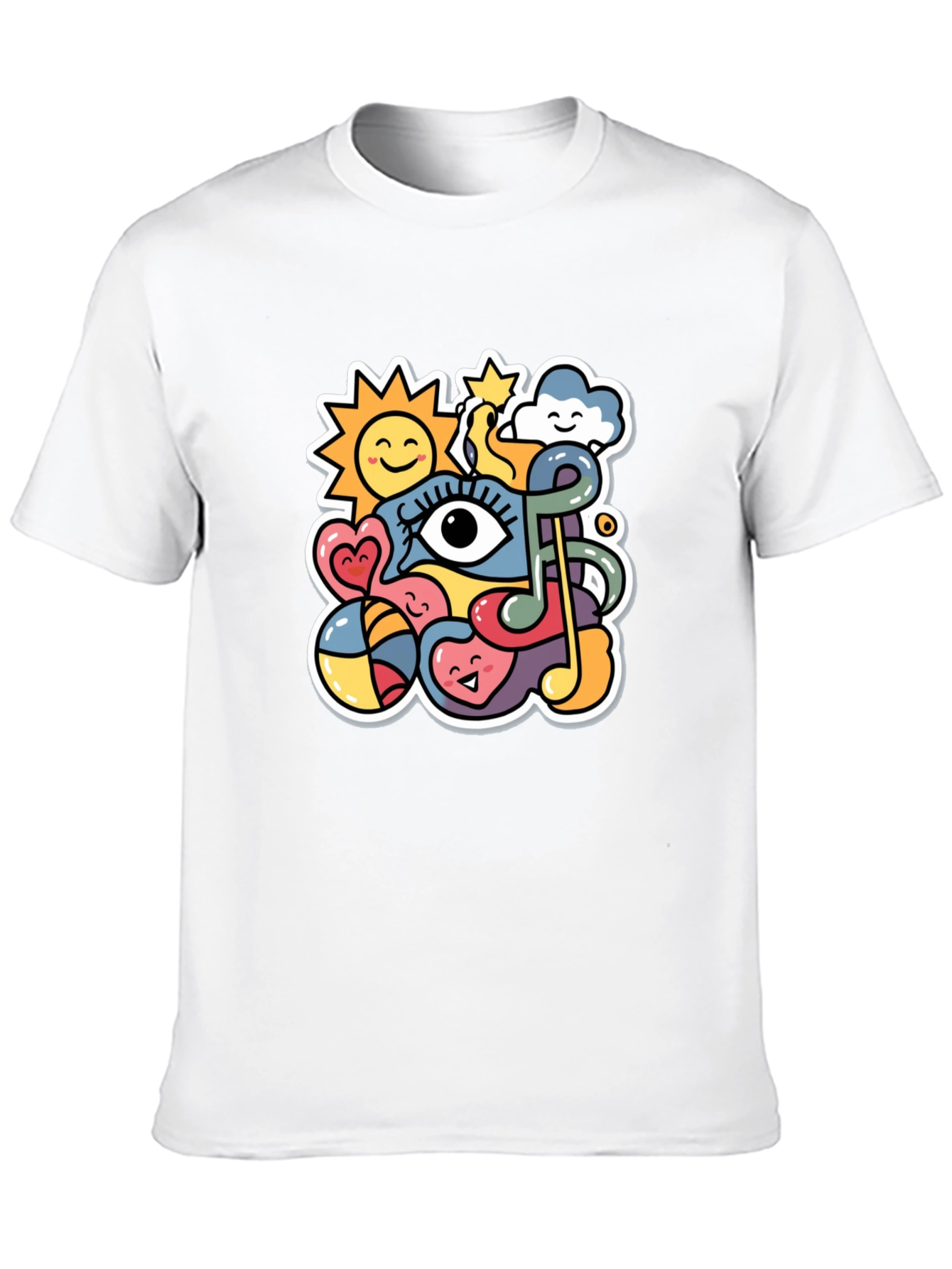 Funky Doodle Black T-Shirt