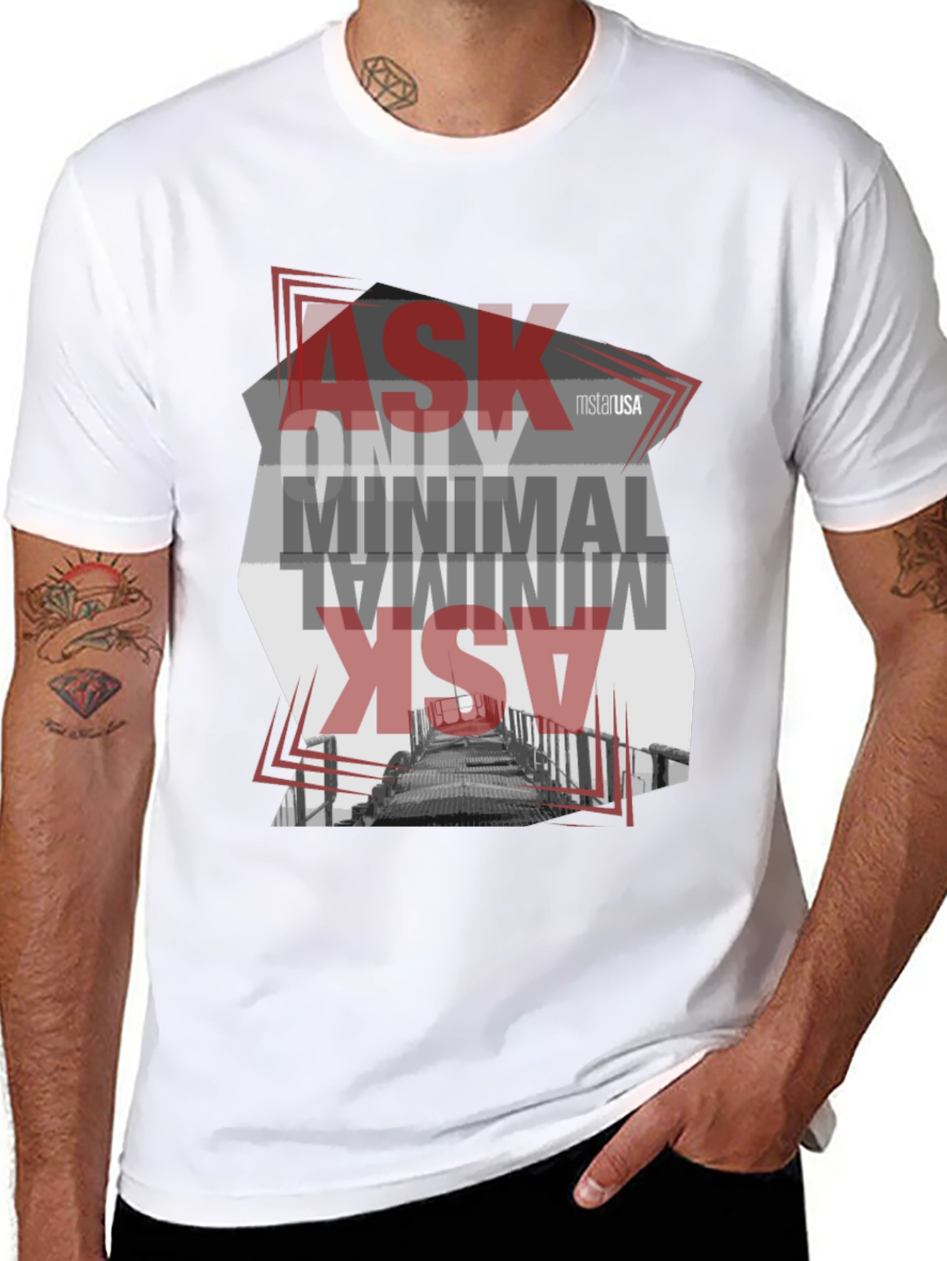 Minimalist Graphic T-Shirt - Ask Only Minimal