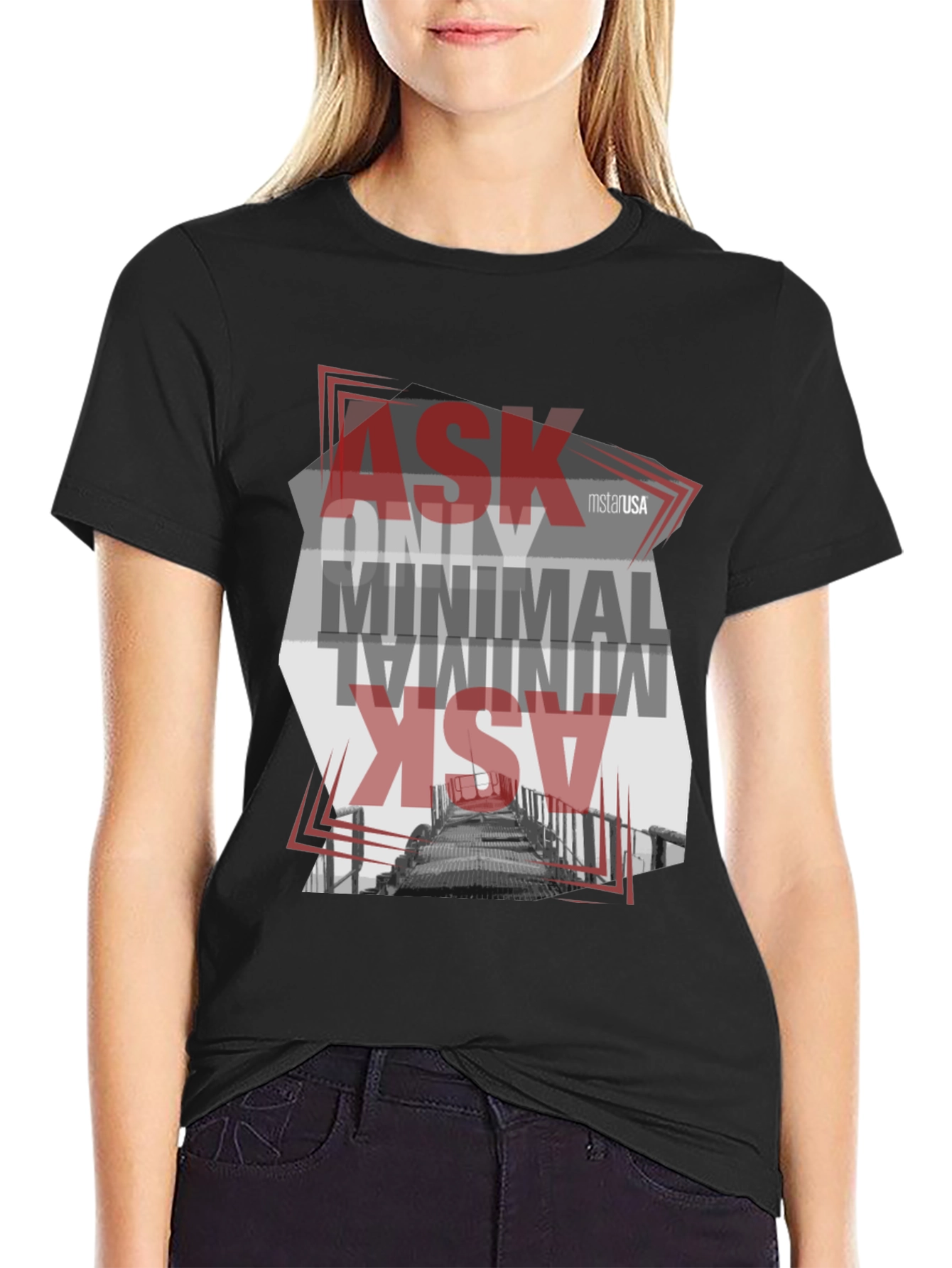 Minimalist Graphic T-Shirt - Ask Only Minimal