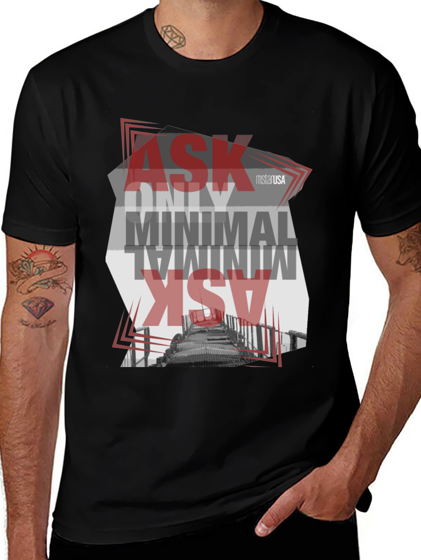 Minimalist Graphic T-Shirt - Ask Only Minimal