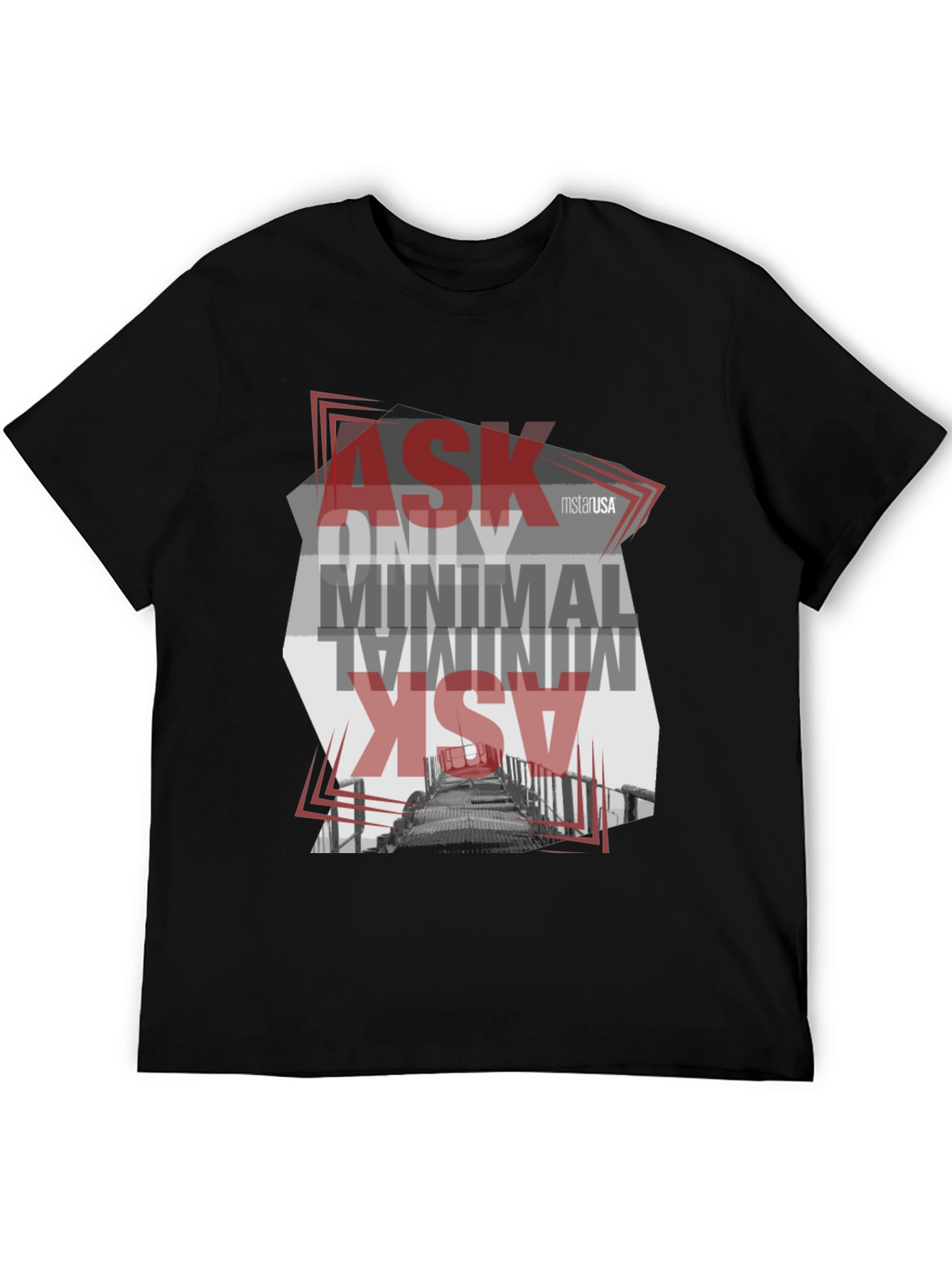 Minimalist Graphic T-Shirt - Ask Only Minimal