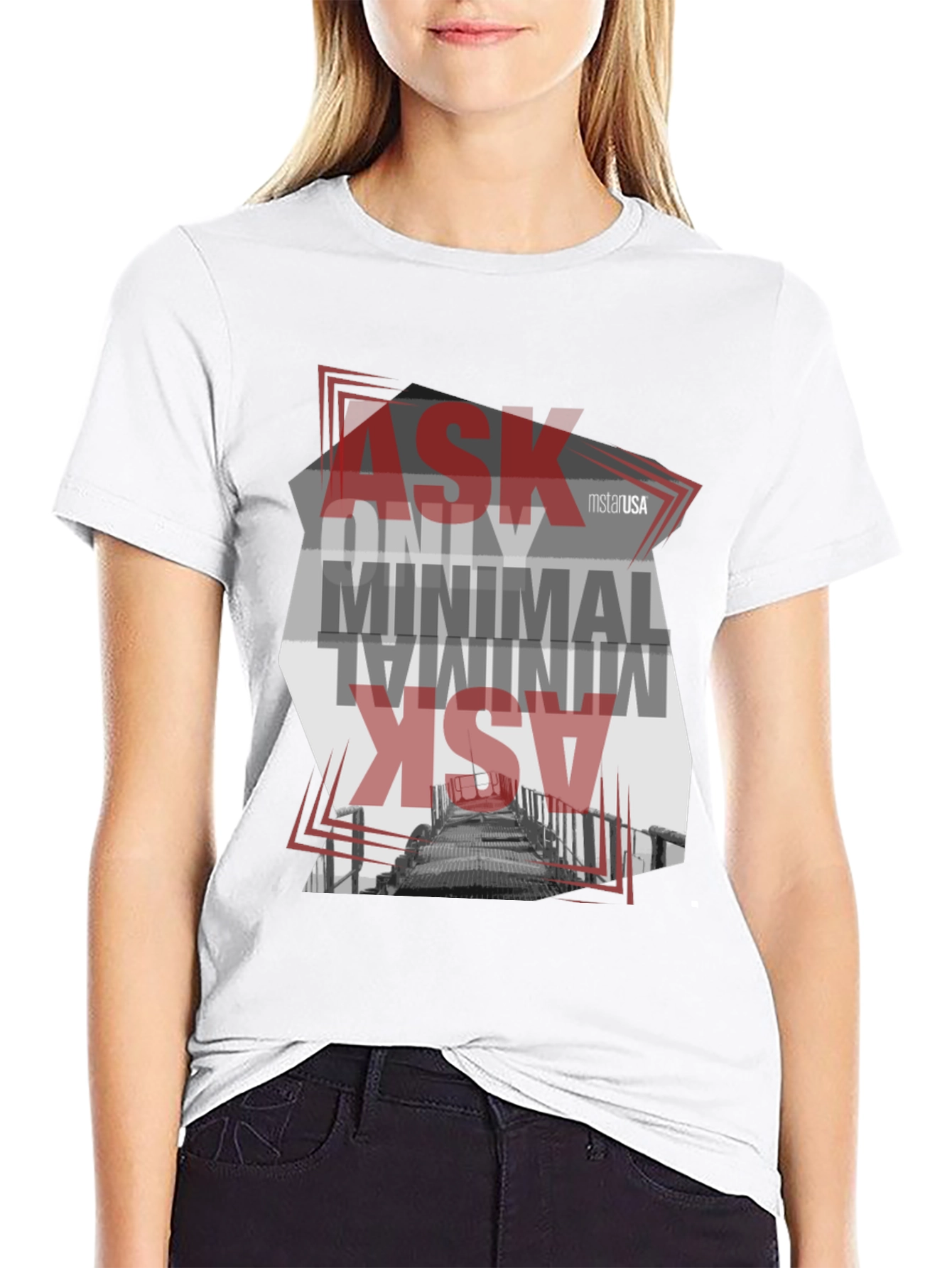 Minimalist Graphic T-Shirt - Ask Only Minimal