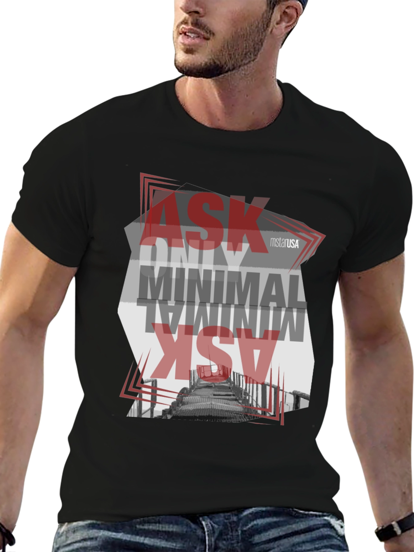 Minimalist Graphic T-Shirt - Ask Only Minimal