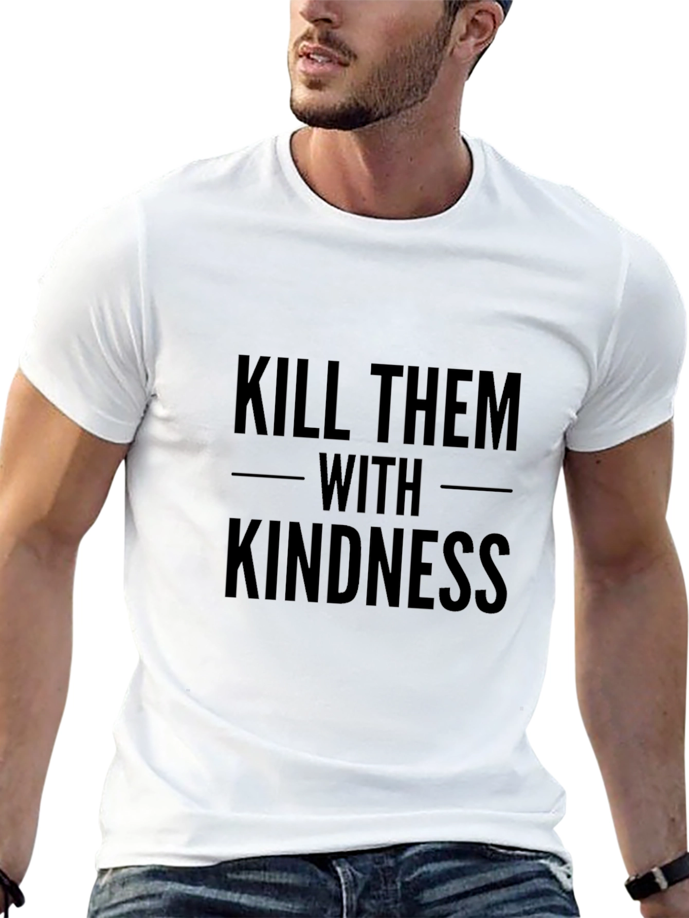 Kill Them With Kindness Black Graphic Tee