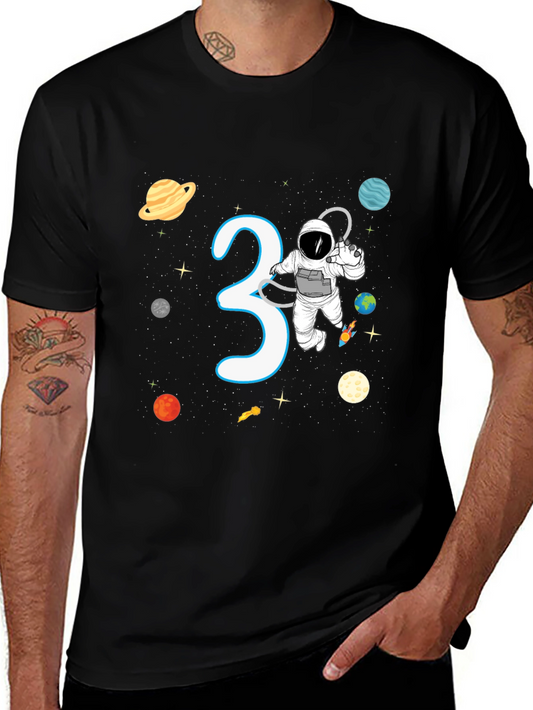 3rd Birthday Astronaut T-Shirt Space Theme