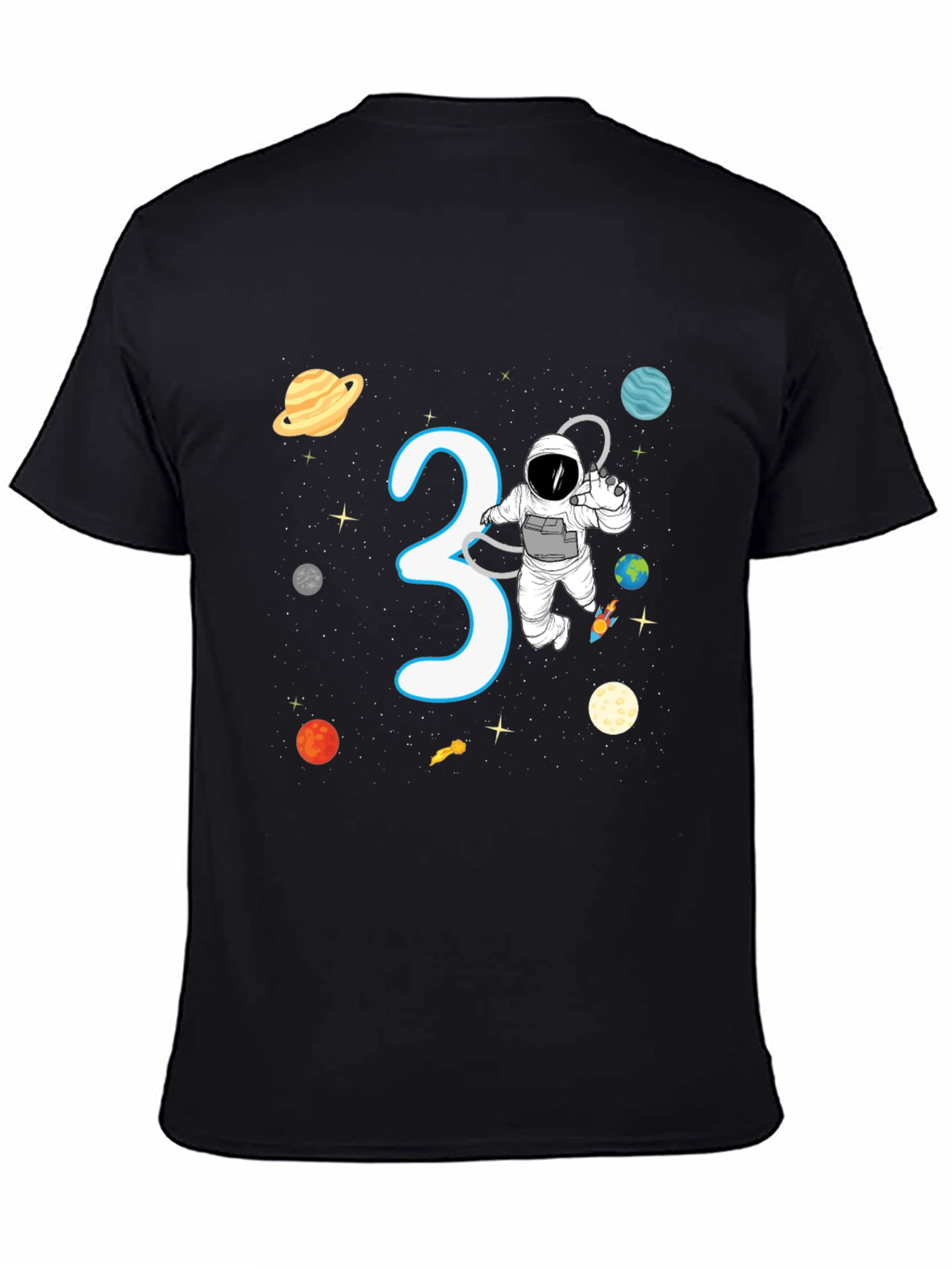 3rd Birthday Astronaut T-Shirt Space Theme