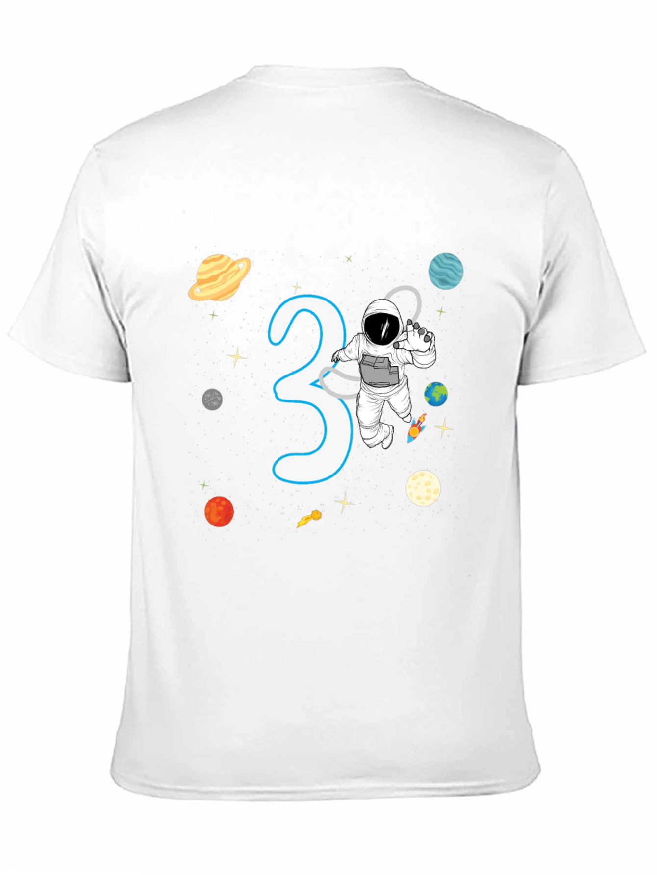 3rd Birthday Astronaut T-Shirt Space Theme