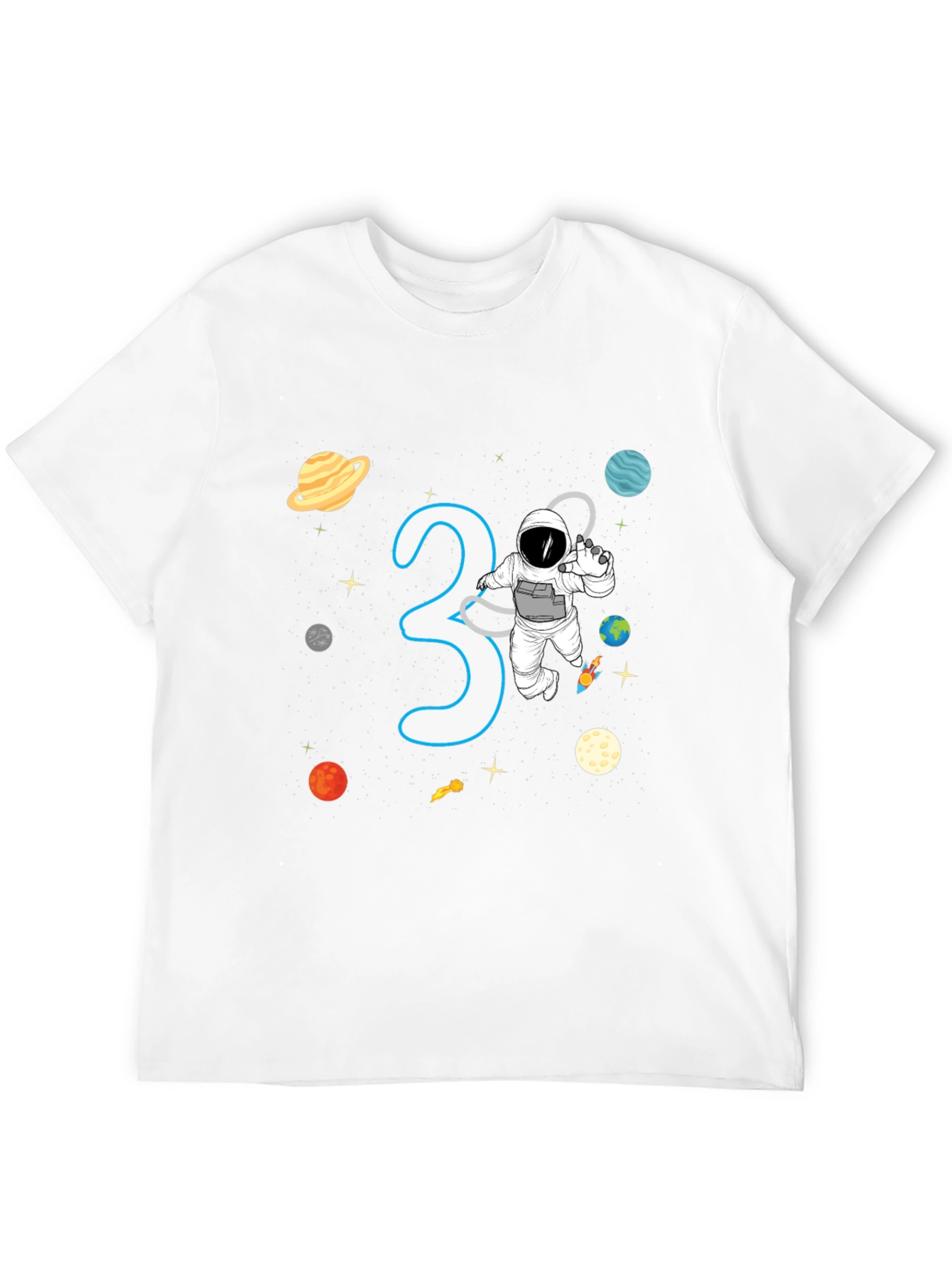 3rd Birthday Astronaut T-Shirt Space Theme
