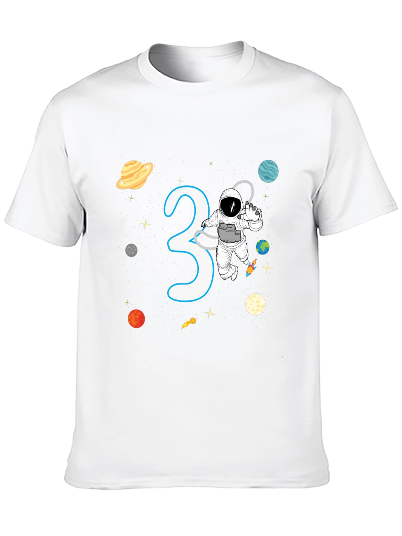 3rd Birthday Astronaut T-Shirt Space Theme