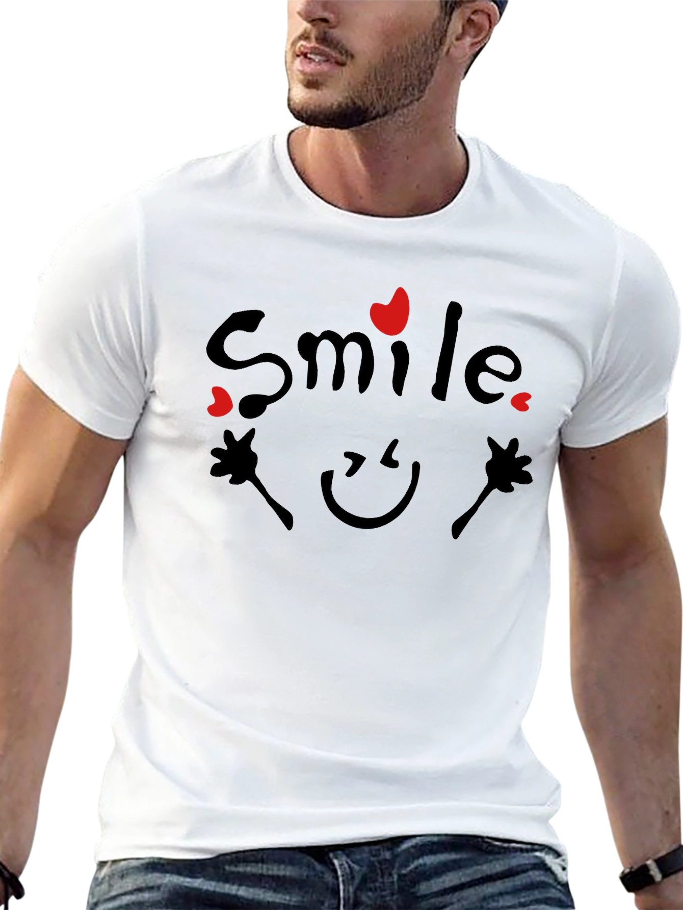 Smile Graphic Black T-Shirt