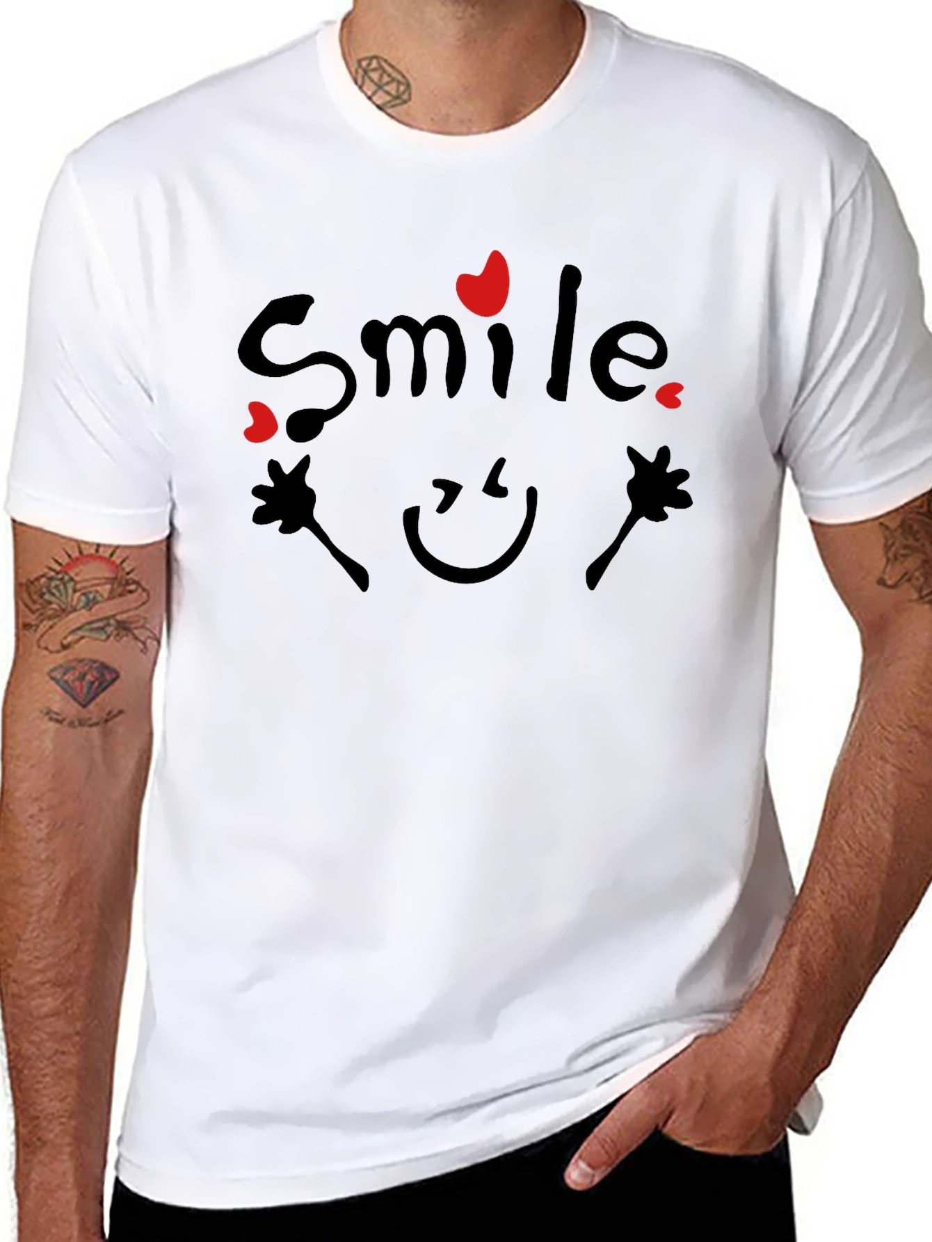 Smile Graphic Black T-Shirt