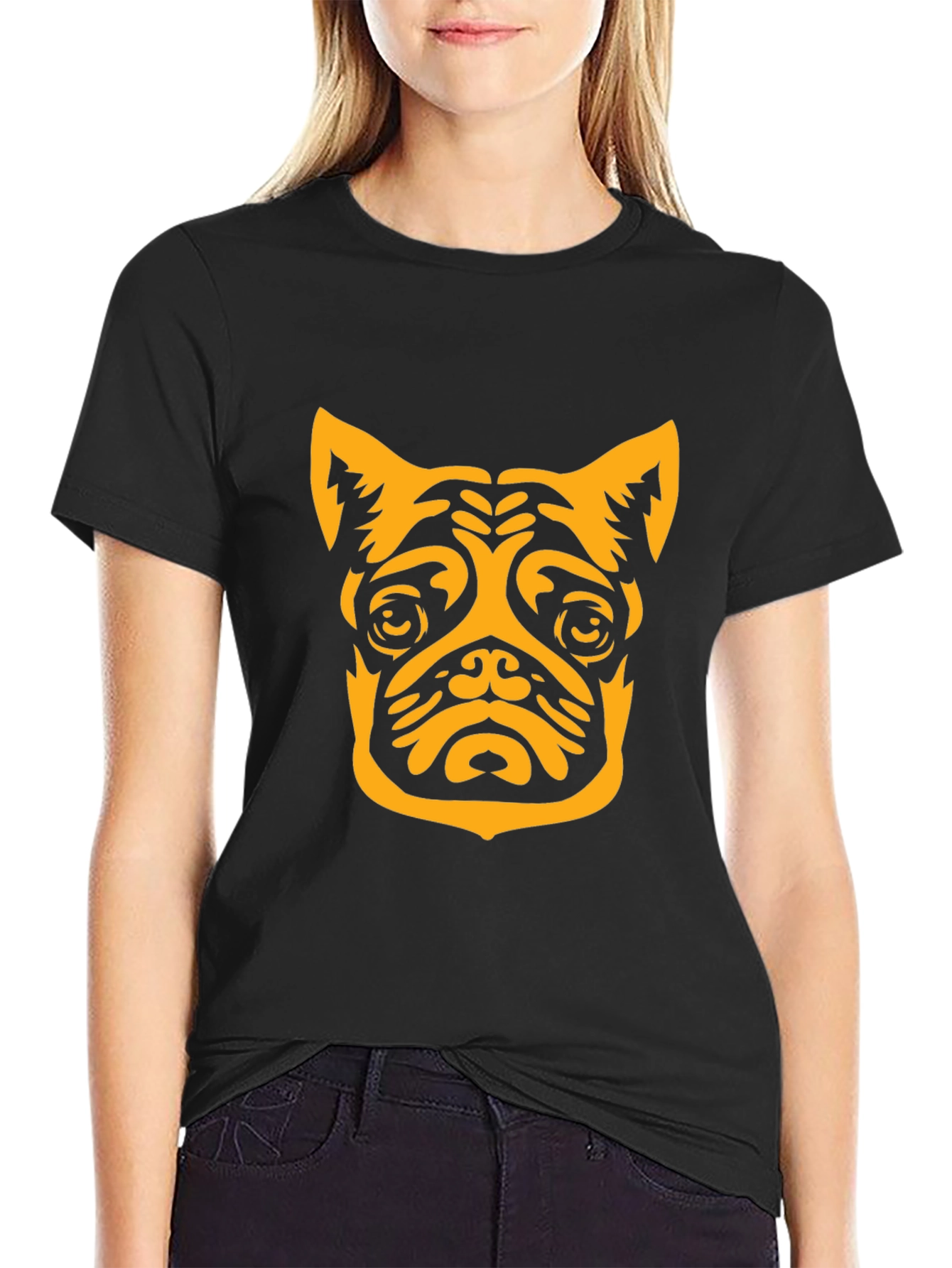 Dog Graphic Tee - Black Casual Shirt