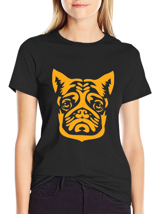 Dog Graphic Tee - Black Casual Shirt