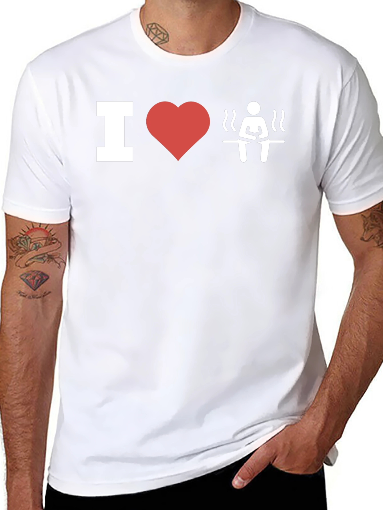 I Love Sauna T-Shirt - Black Unisex Tee