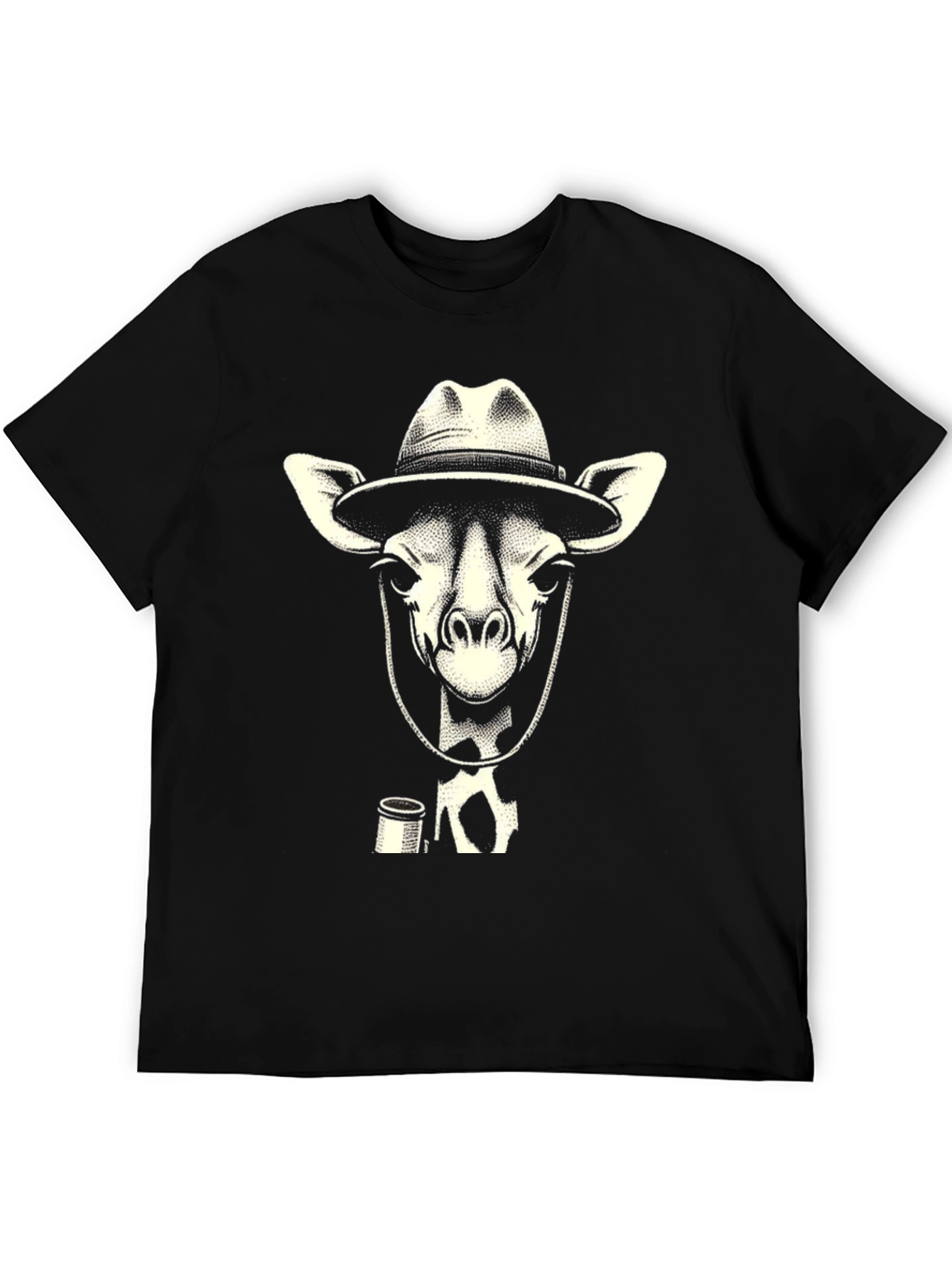 Giraffe Cowboy T-Shirt - Unique Animal Graphic Tee