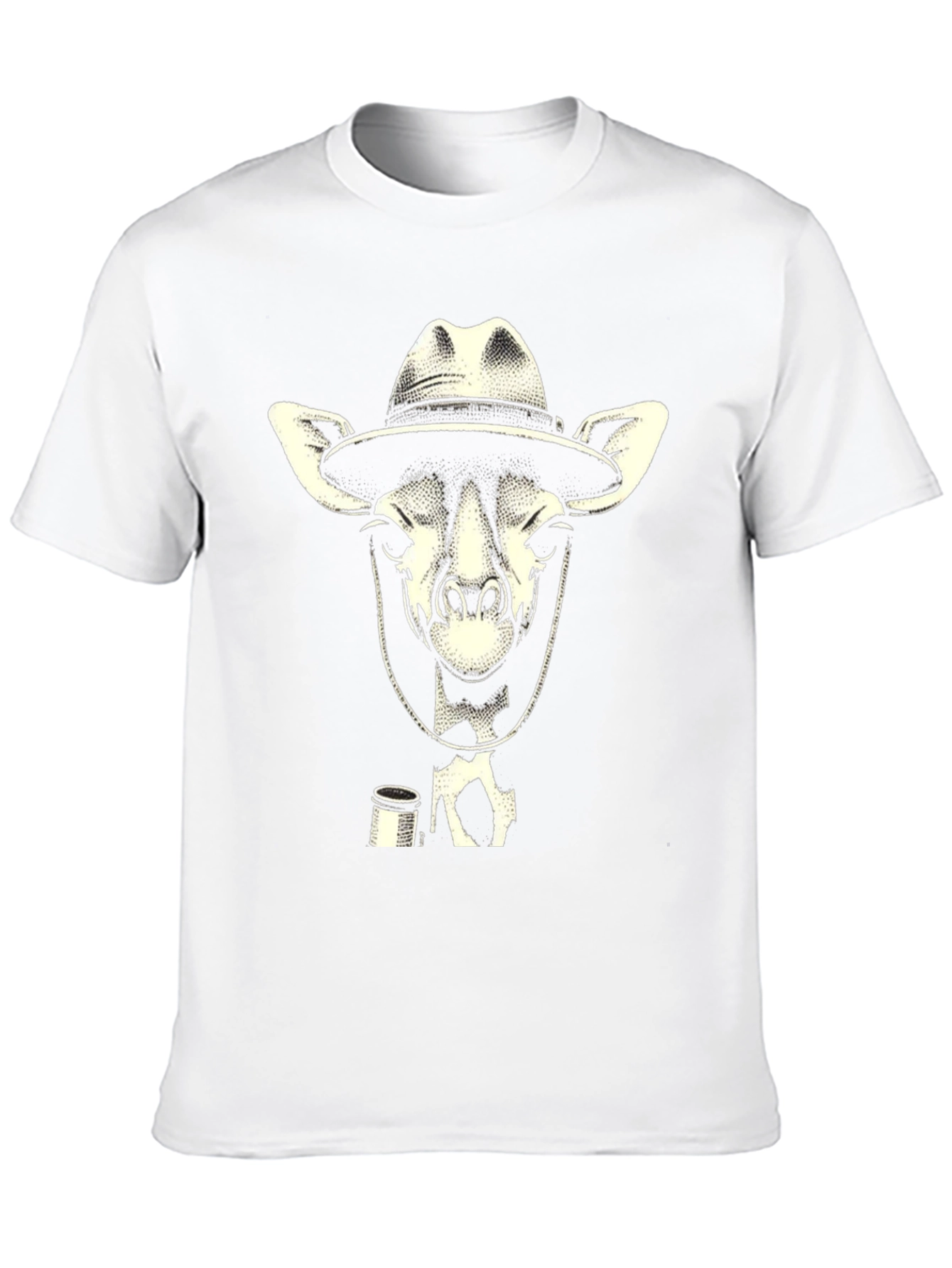 Giraffe Cowboy T-Shirt - Unique Animal Graphic Tee