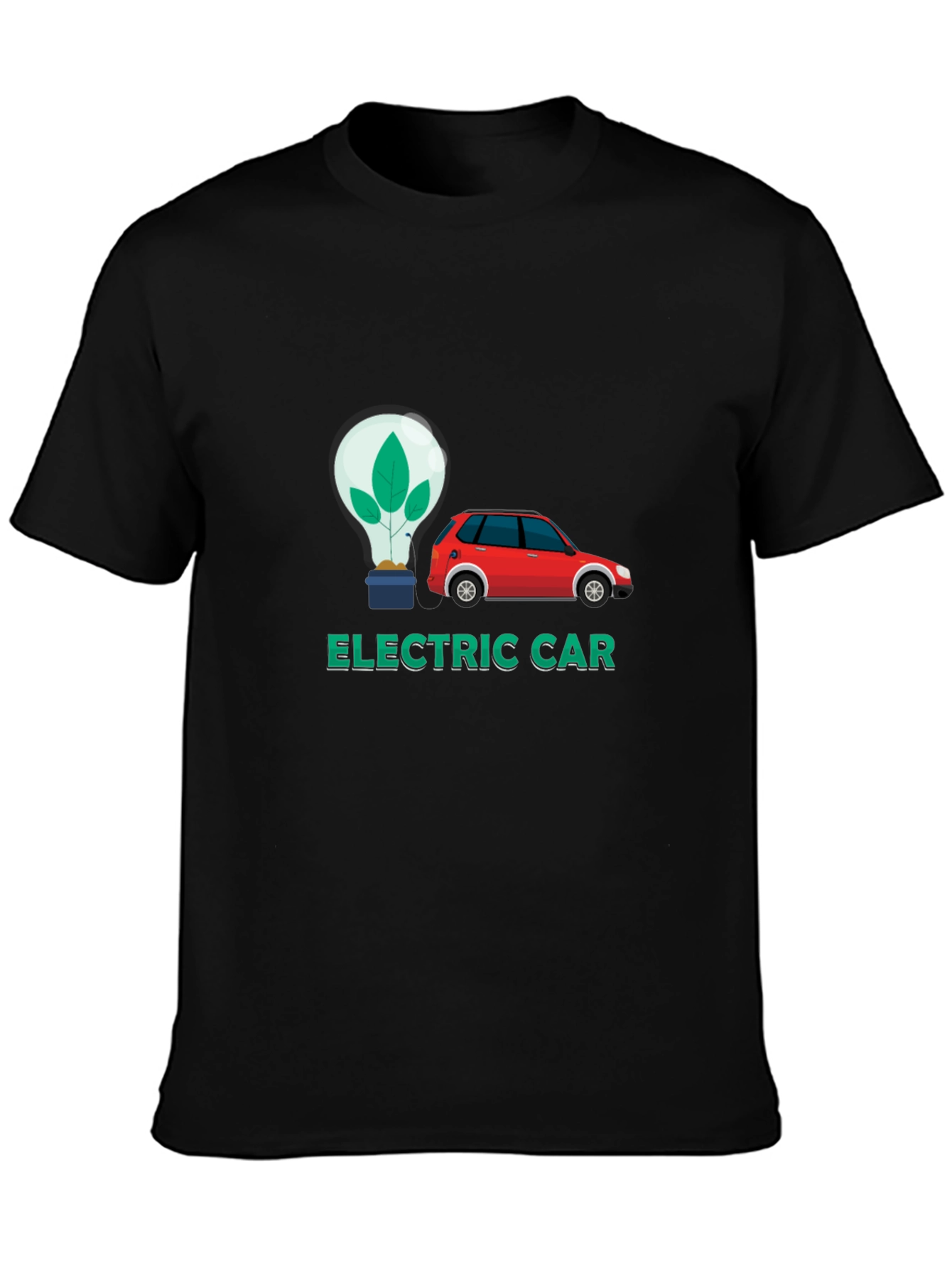 Electric Car Graphic Tee - Eco-Friendly Fashion