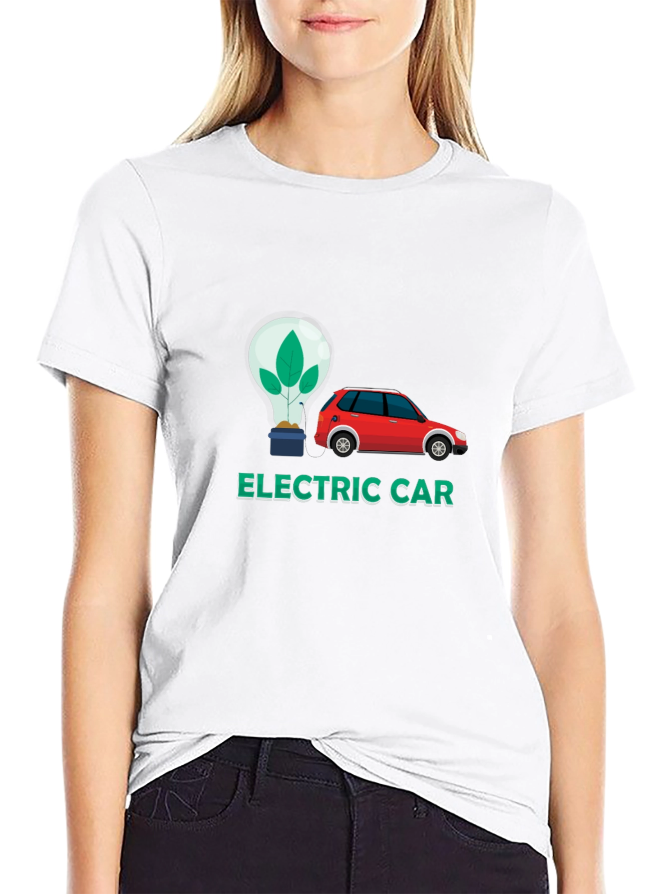 Electric Car Graphic Tee - Eco-Friendly Fashion