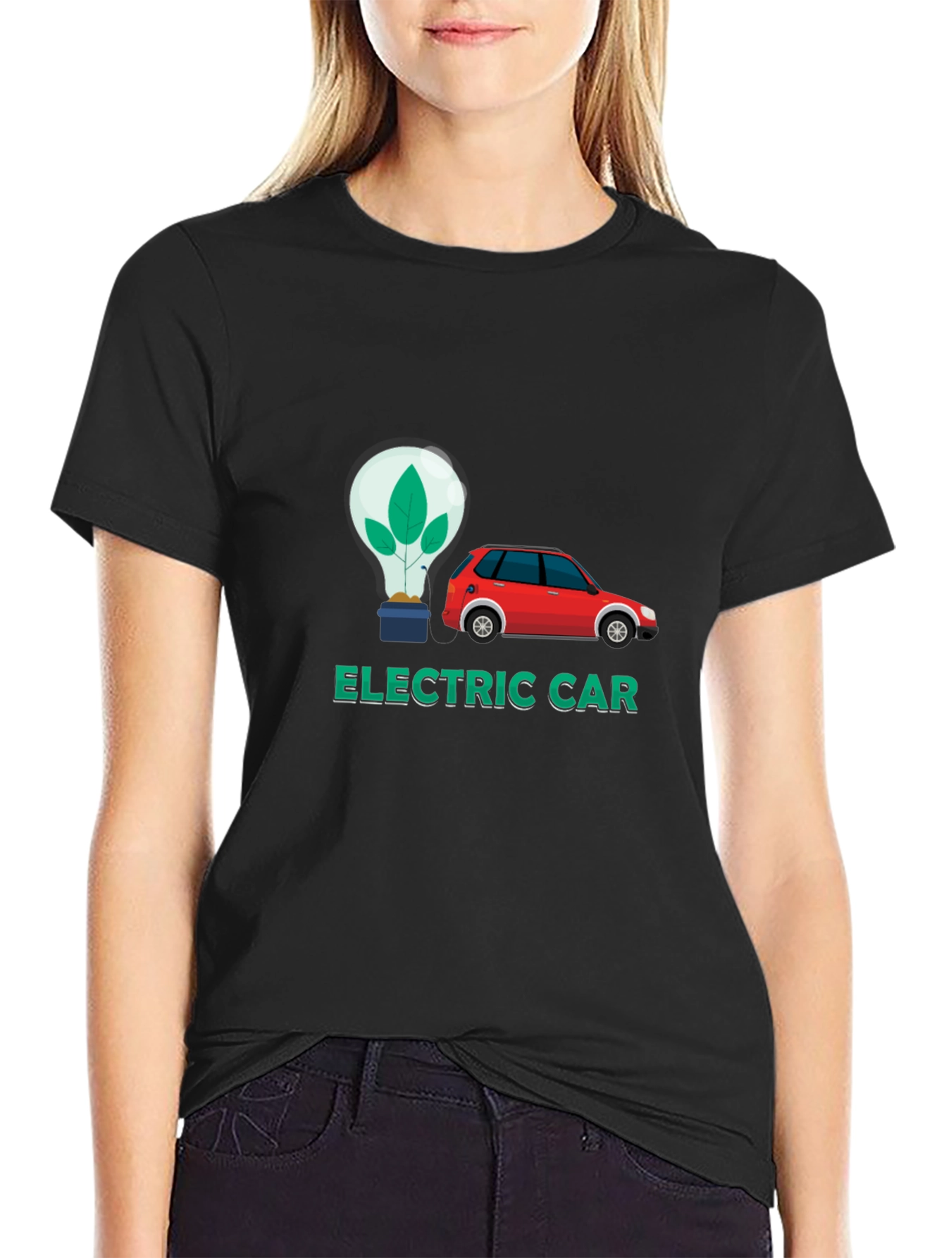 Electric Car Graphic Tee - Eco-Friendly Fashion