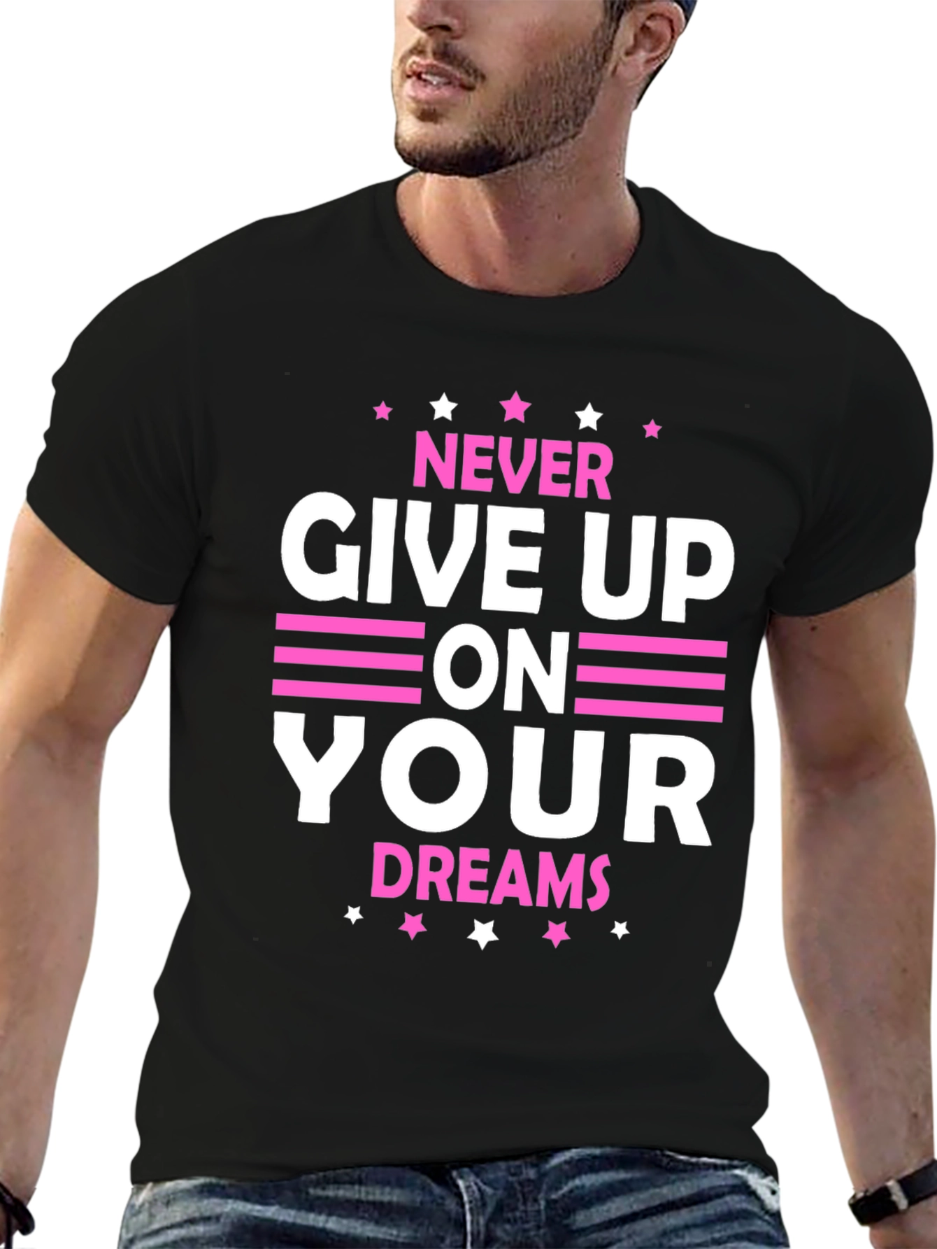 Inspirational Never Give Up Graphic Tee