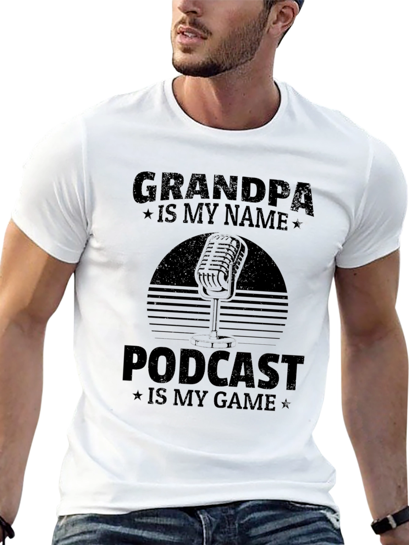 Grandpa Podcast Black T-Shirt