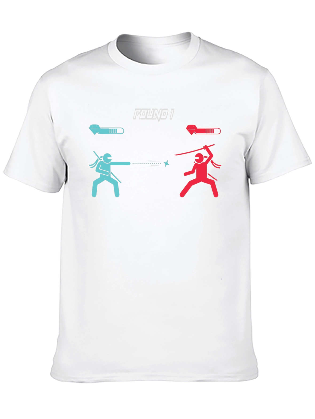 Round 1 Black Graphic Tee: Ninja Duel