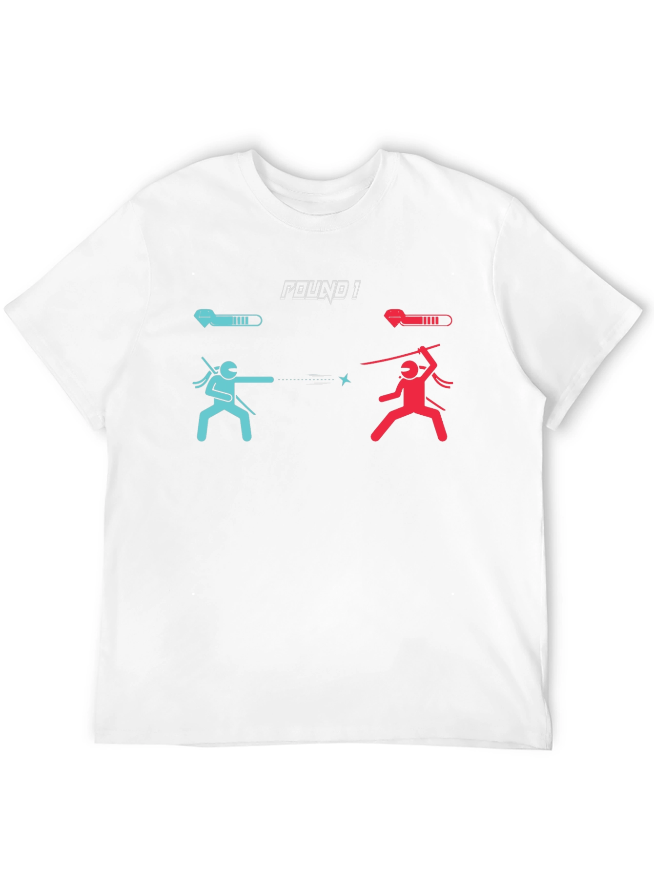 Round 1 Black Graphic Tee: Ninja Duel