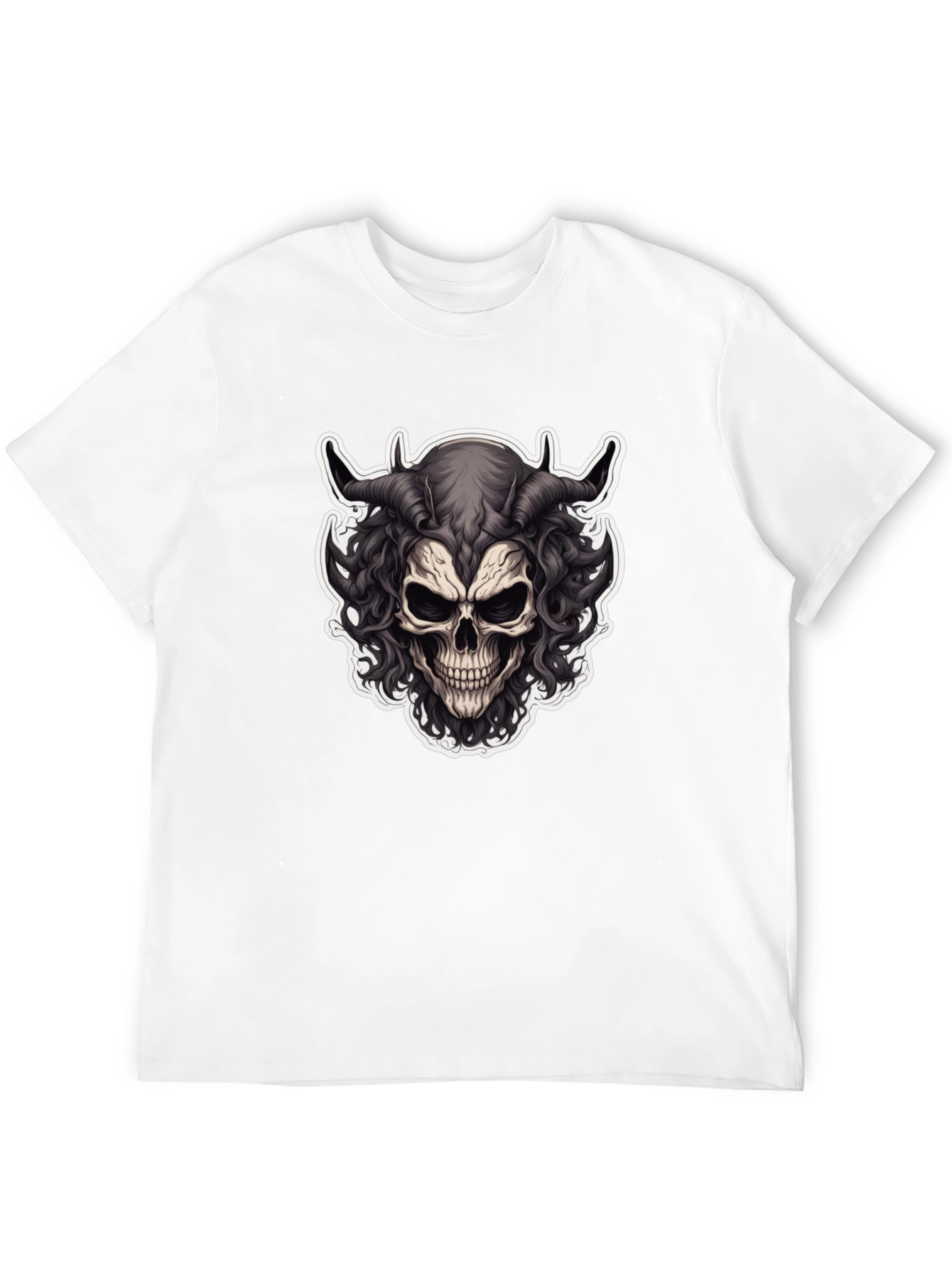 Skull Demon Graphic Tee - Mens Black T-Shirt