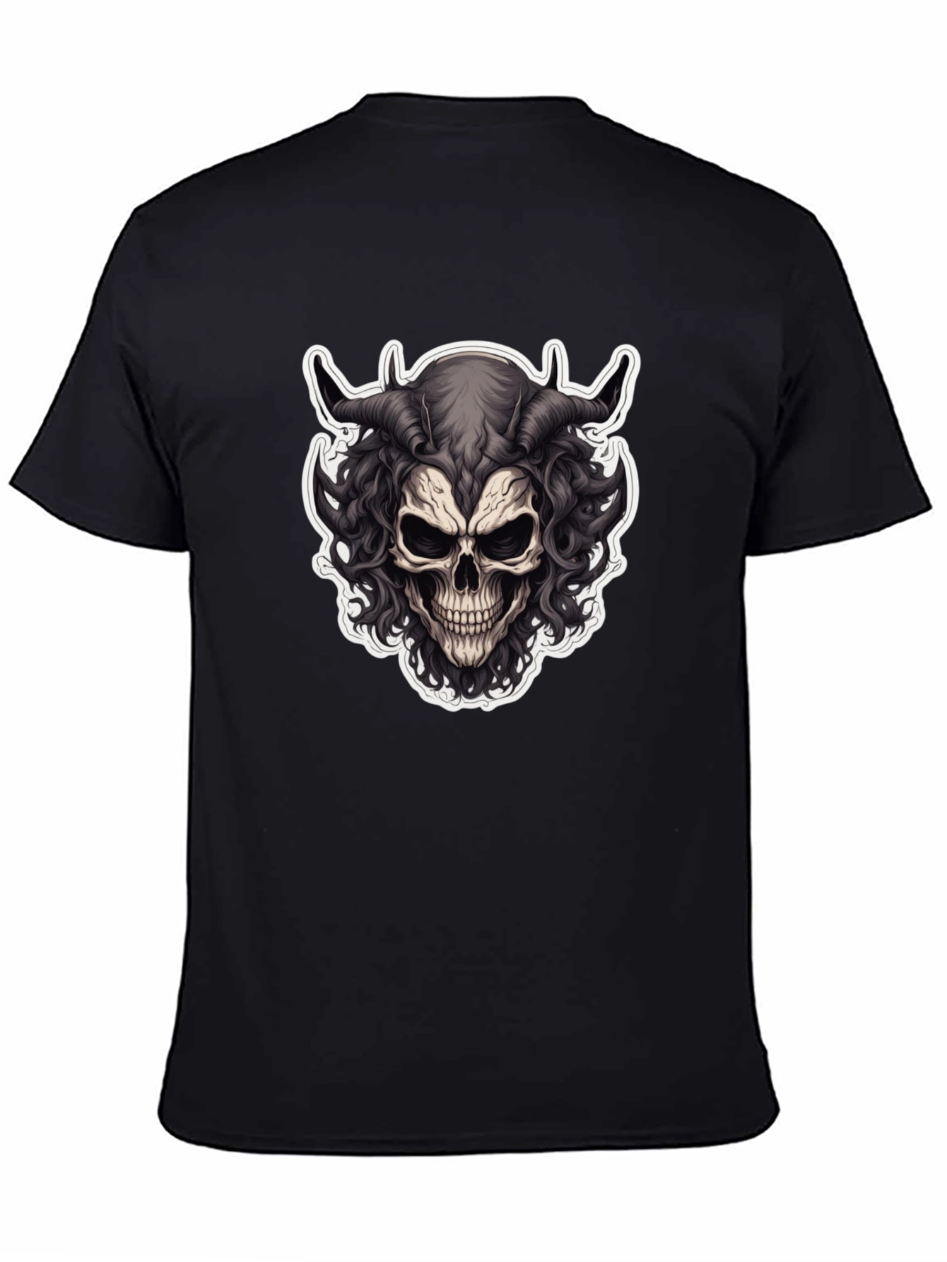 Skull Demon Graphic Tee - Mens Black T-Shirt