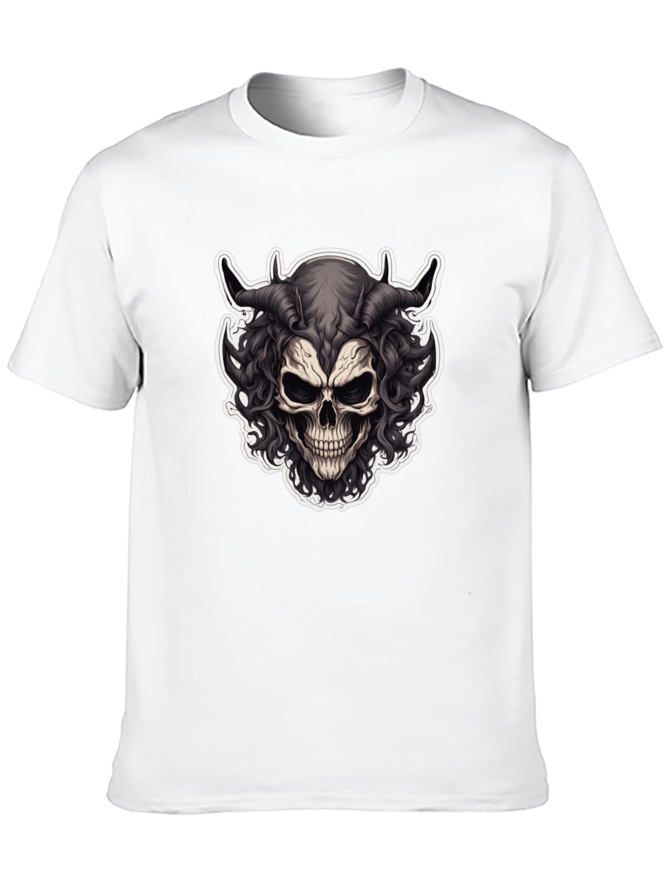 Skull Demon Graphic Tee - Mens Black T-Shirt