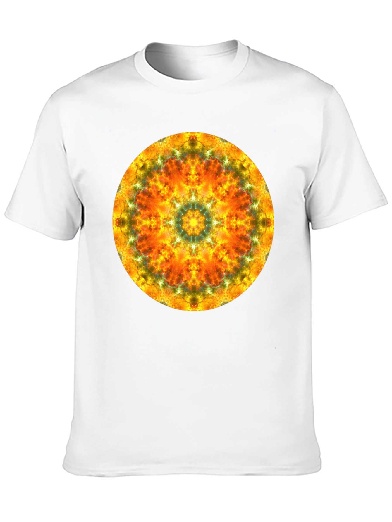 Vibrant Mandala Graphic Black T-Shirt