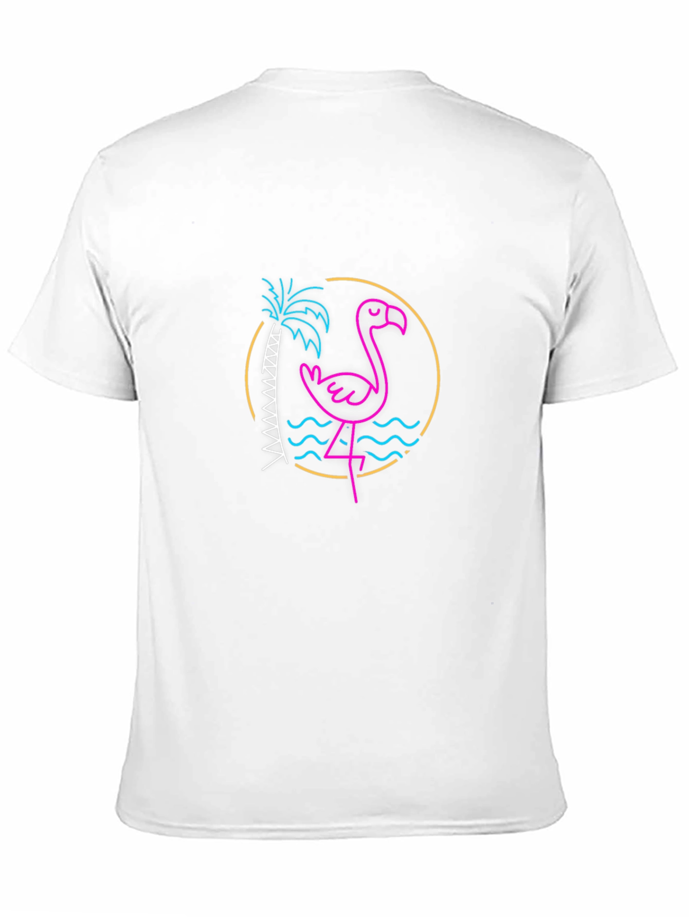 Neon Flamingo Graphic Tee - Tropical Vibes