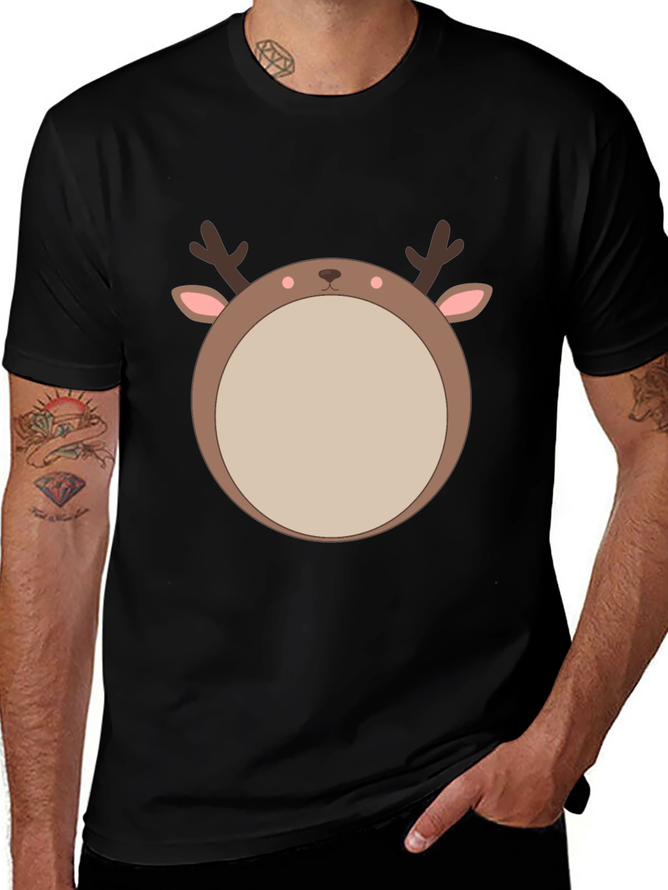 Reindeer Graphic Tee - Festive Holiday Style