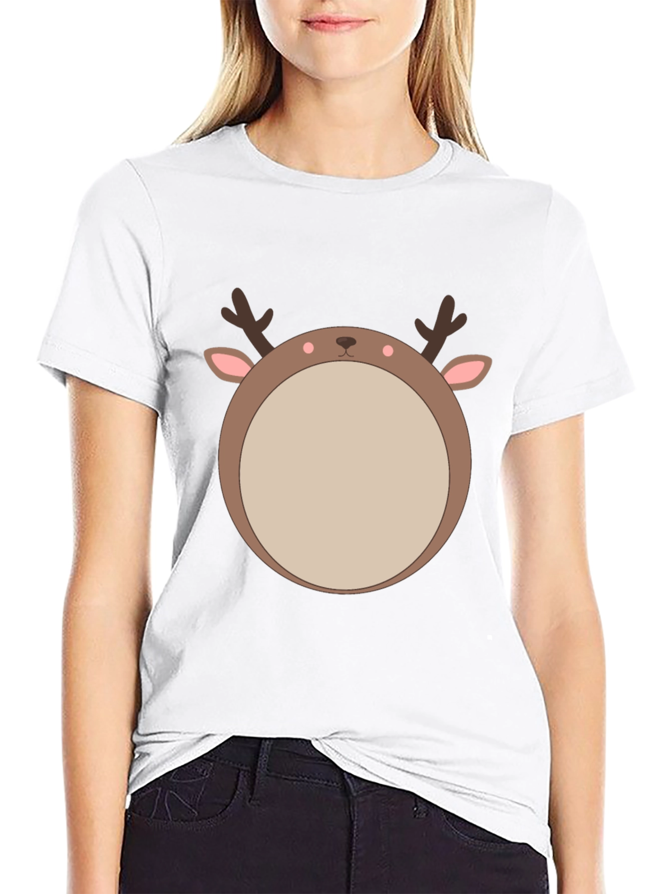 Reindeer Graphic Tee - Festive Holiday Style