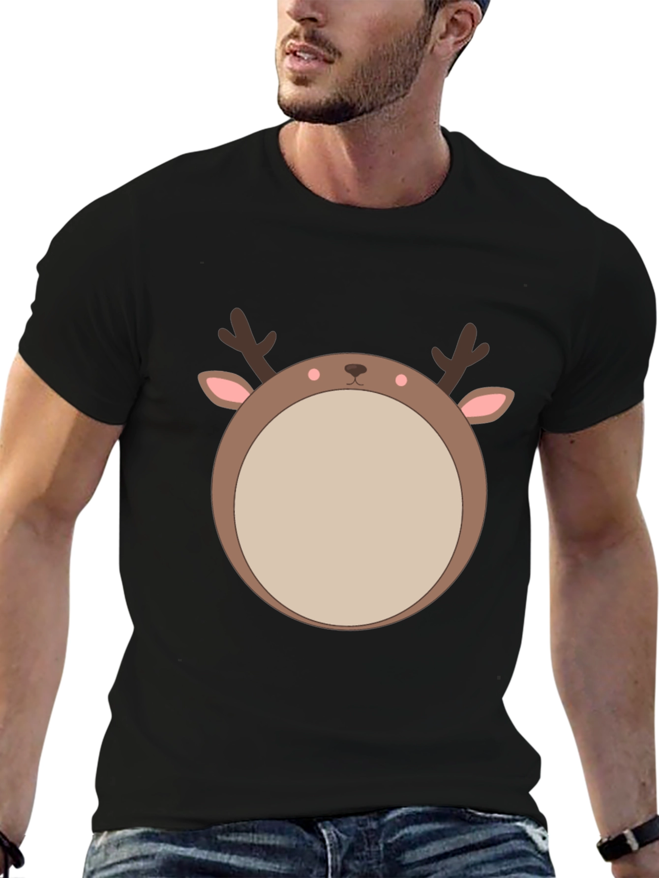 Reindeer Graphic Tee - Festive Holiday Style