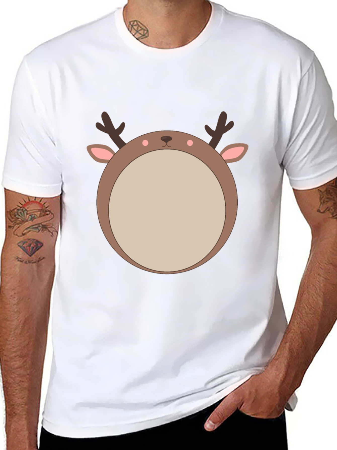 Reindeer Graphic Tee - Festive Holiday Style