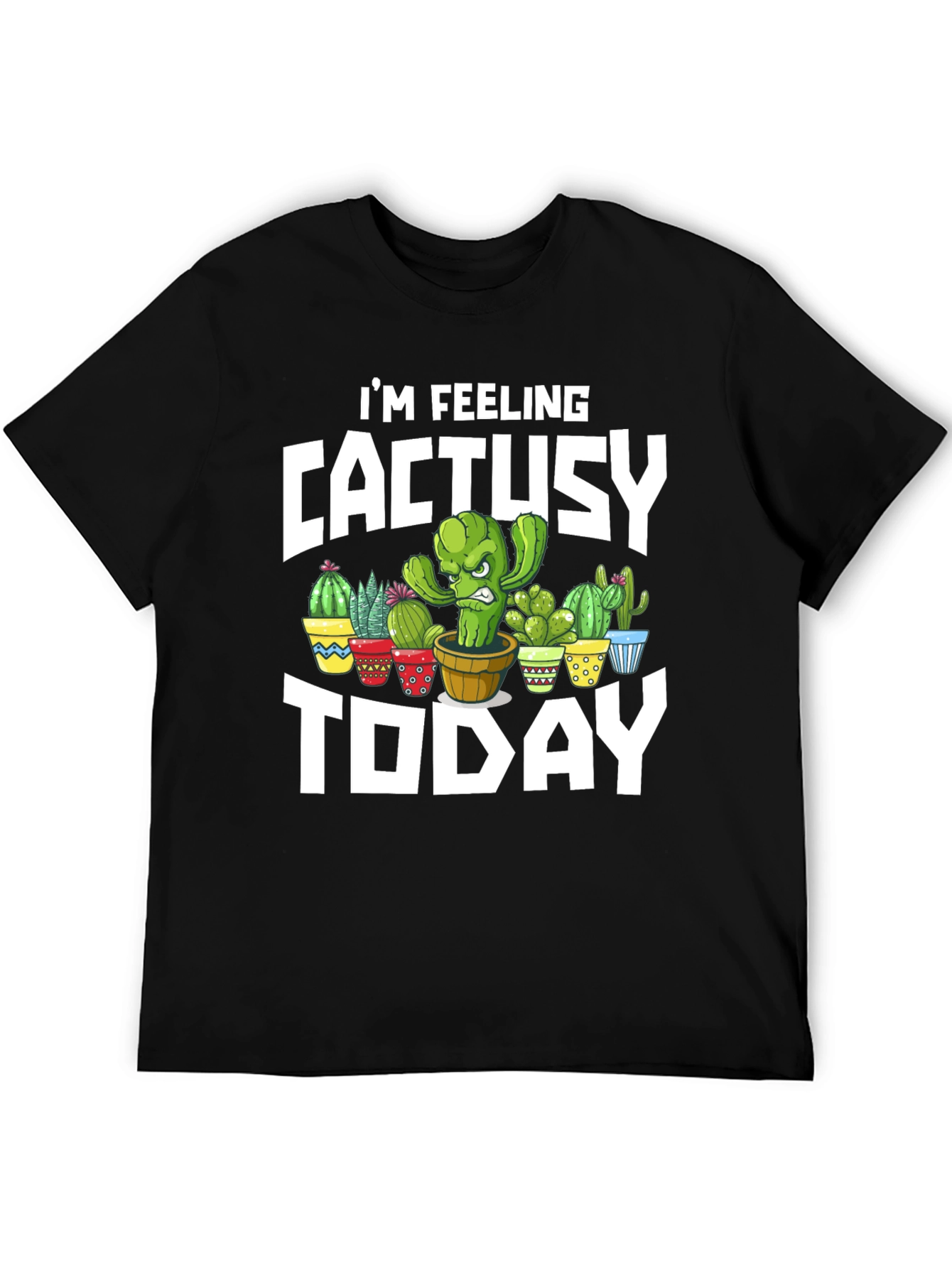 CactUsy Today T-Shirt - Humorous Cactus Graphic Tee