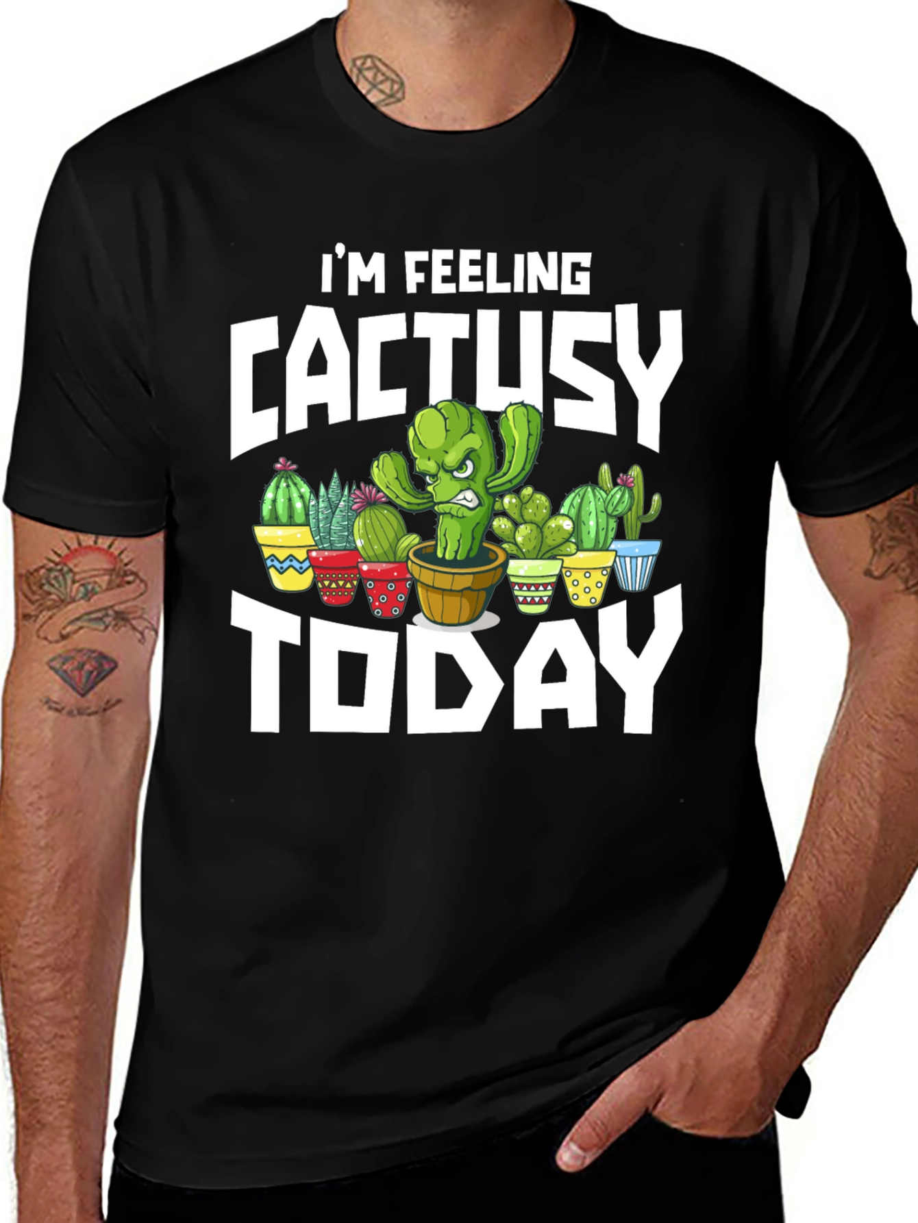 CactUsy Today T-Shirt - Humorous Cactus Graphic Tee