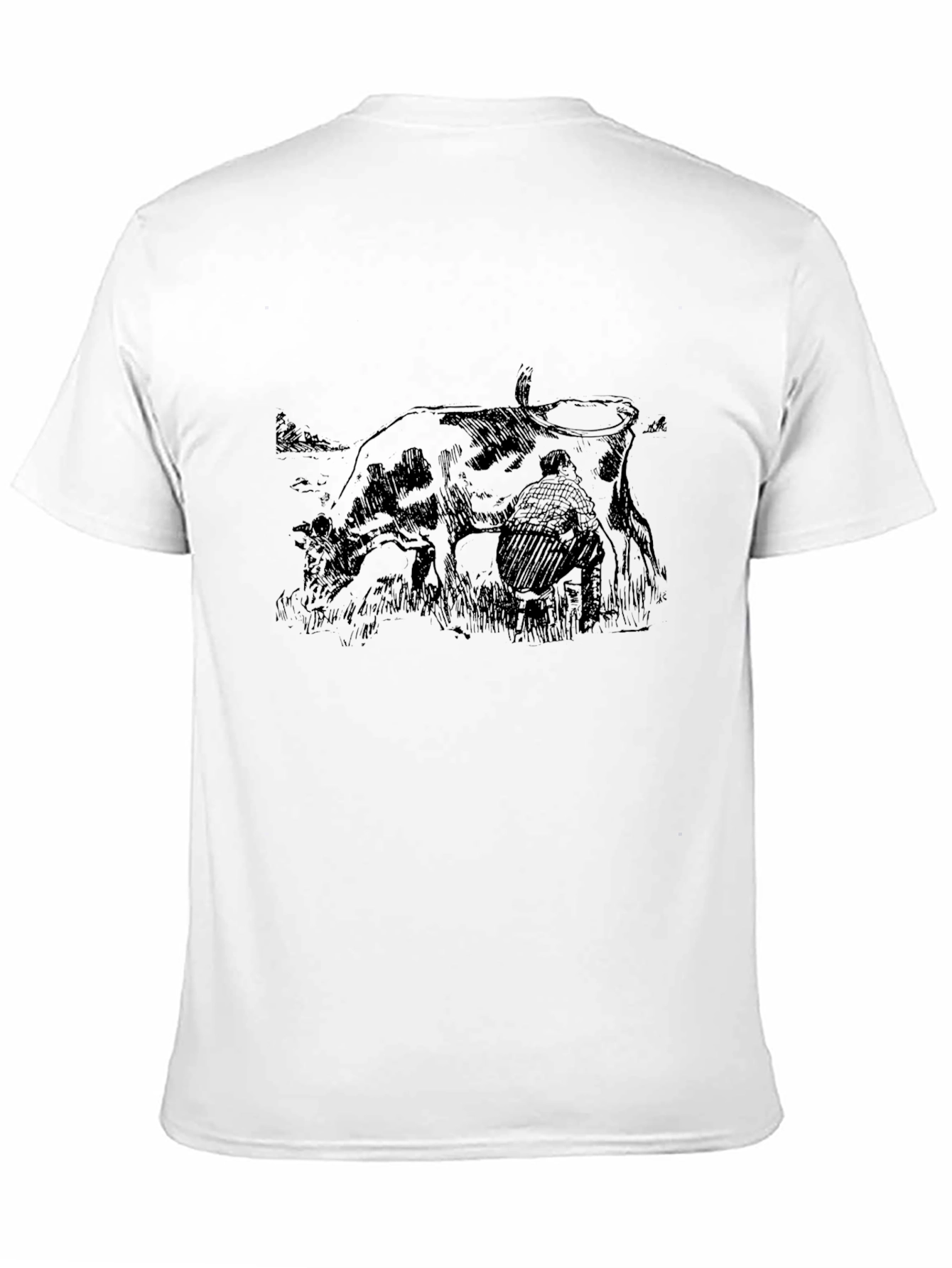 Cow Milking Graphic Tee - Classic Comfort