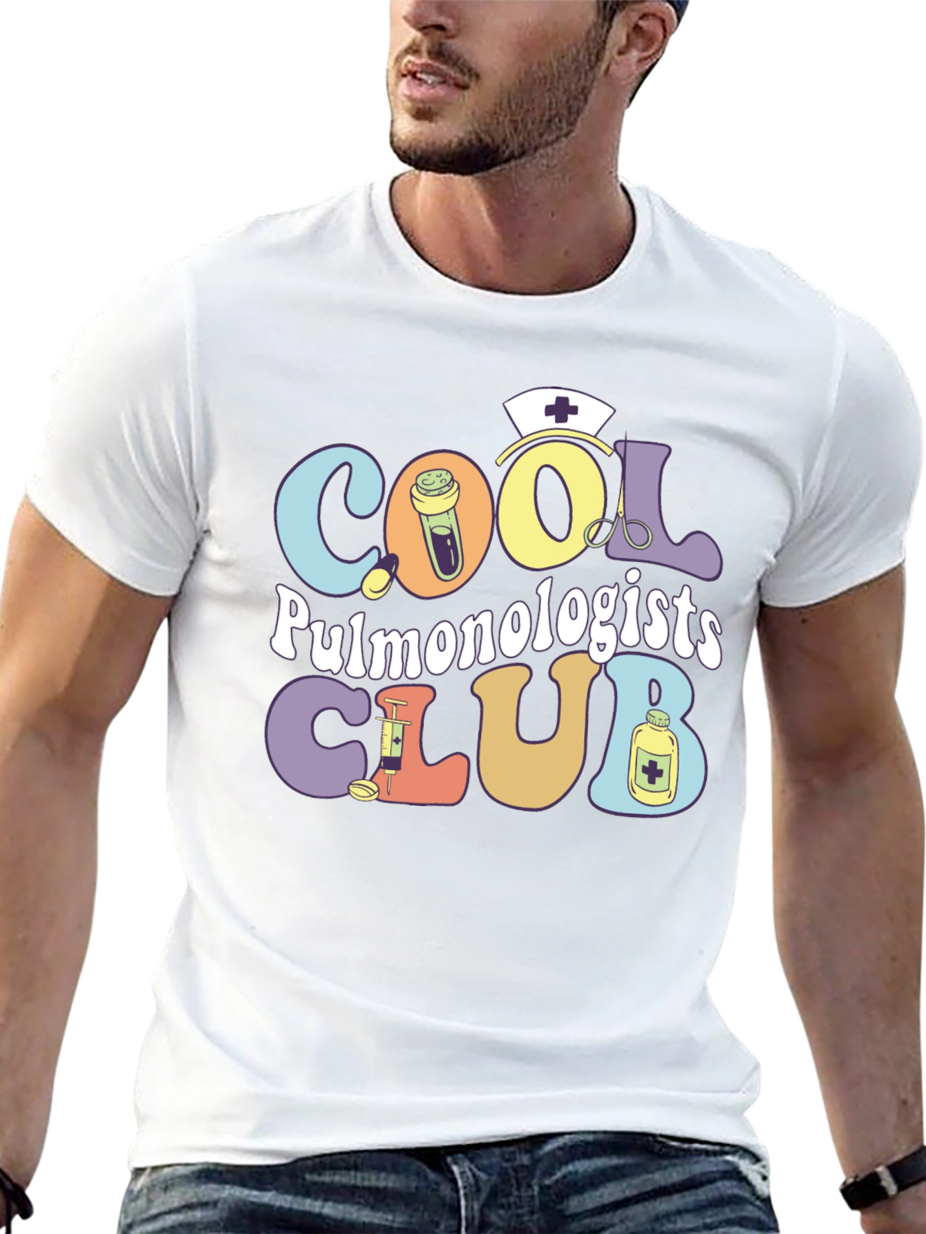 Cool Pulmonologists Club Graphic T-Shirt
