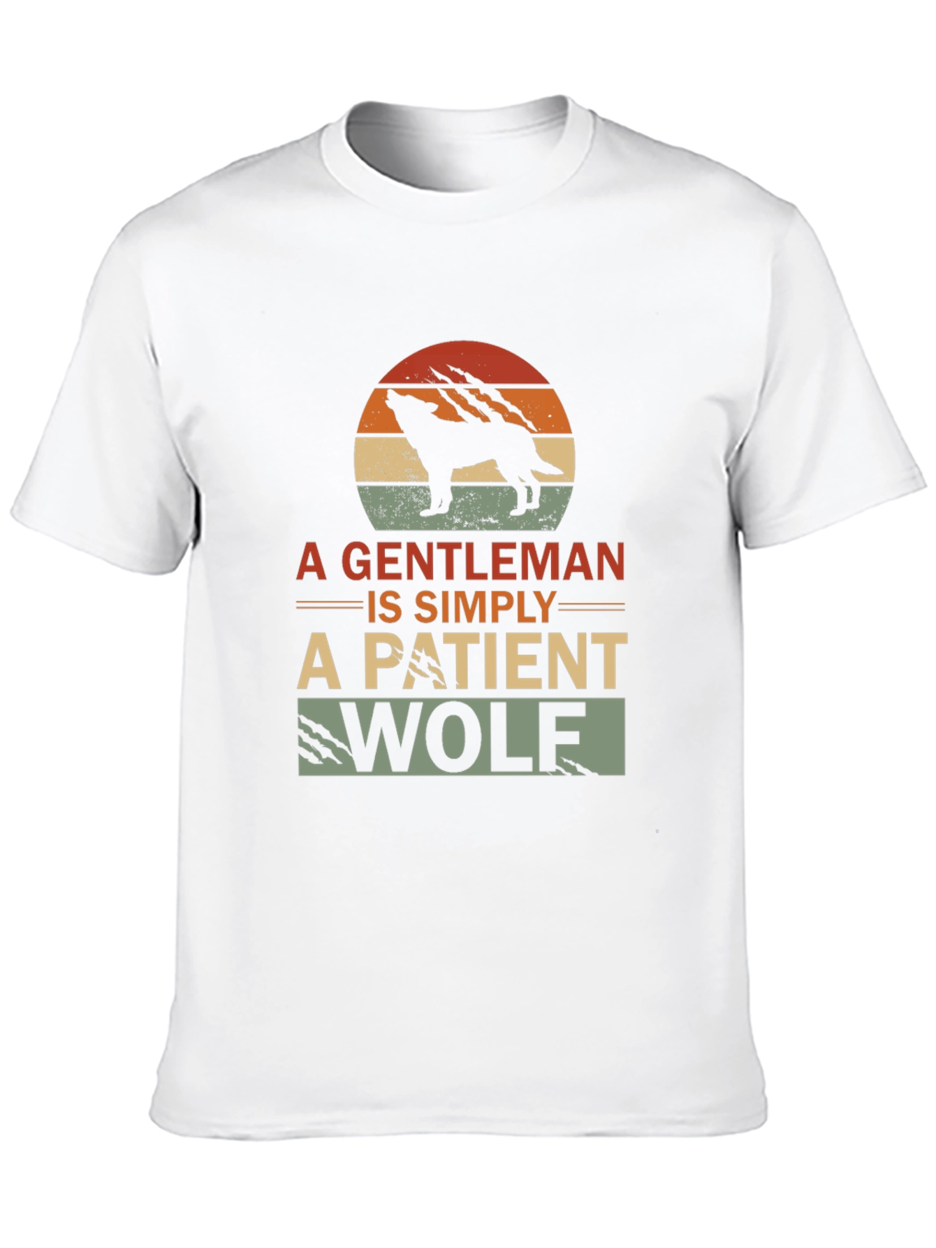 Gentleman Wolf Graphic T-Shirt - Black