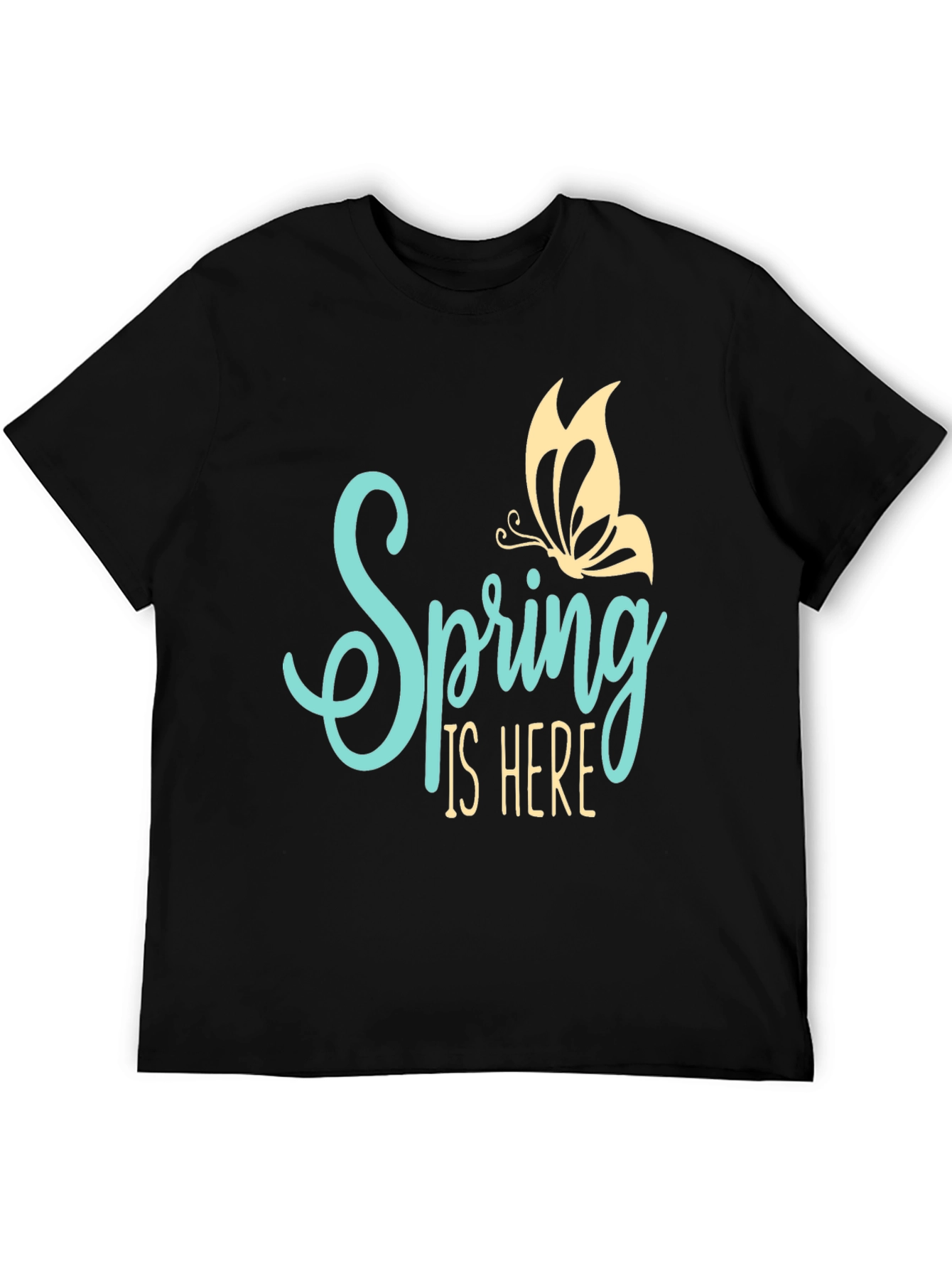 Spring is Here Graphic Tee - Butterfly Design