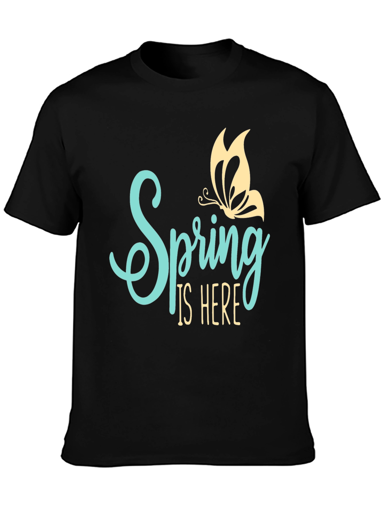 Spring is Here Graphic Tee - Butterfly Design