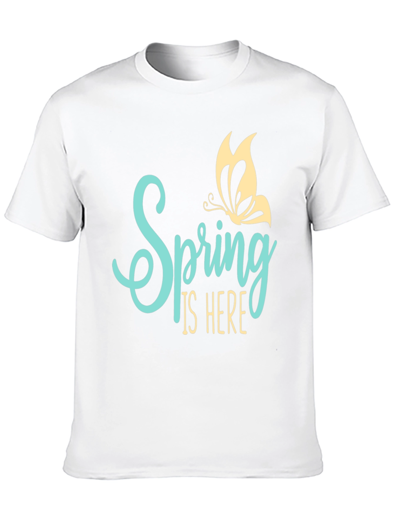 Spring is Here Graphic Tee - Butterfly Design