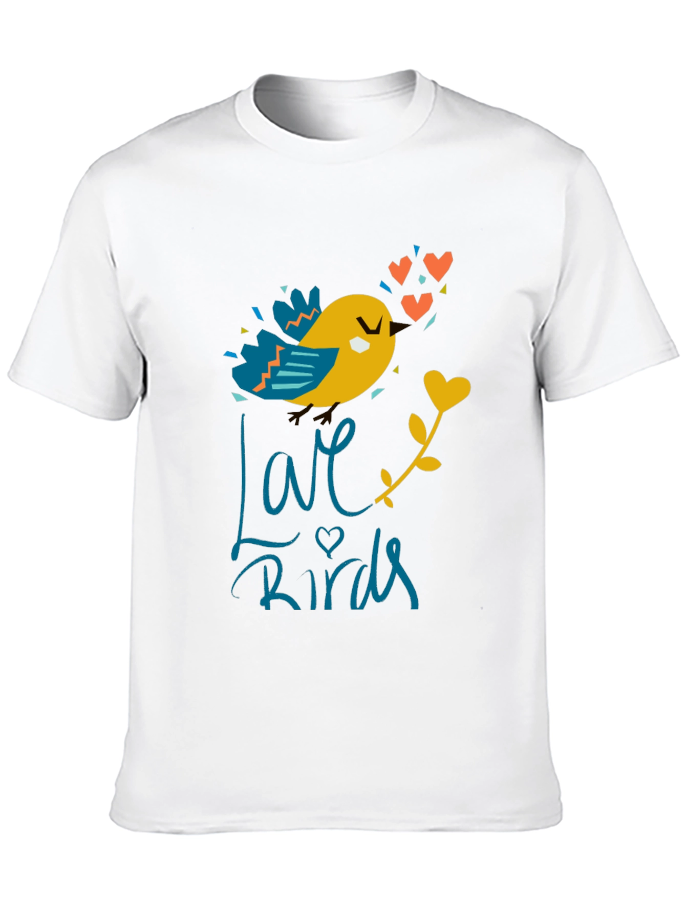 Love Birds Graphic T-Shirt - Cute Bird Design