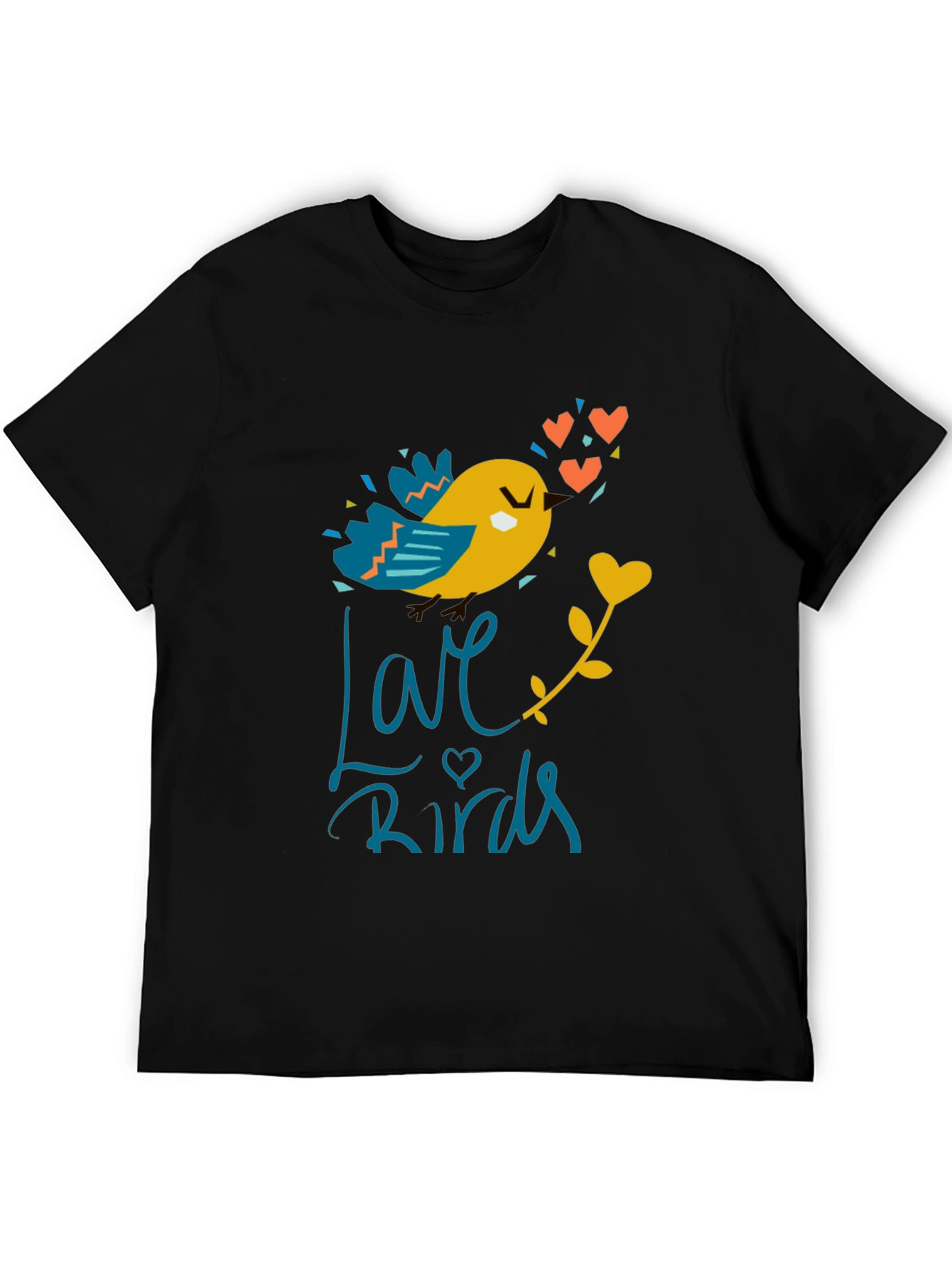 Love Birds Graphic T-Shirt - Cute Bird Design