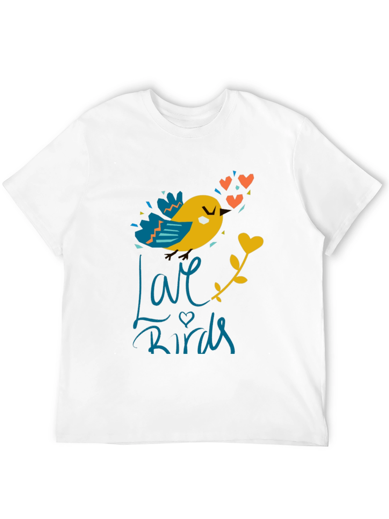 Love Birds Graphic T-Shirt - Cute Bird Design