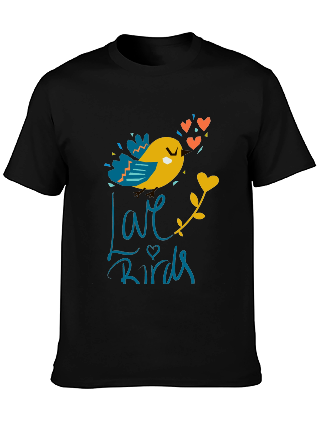 Love Birds Graphic T-Shirt - Cute Bird Design