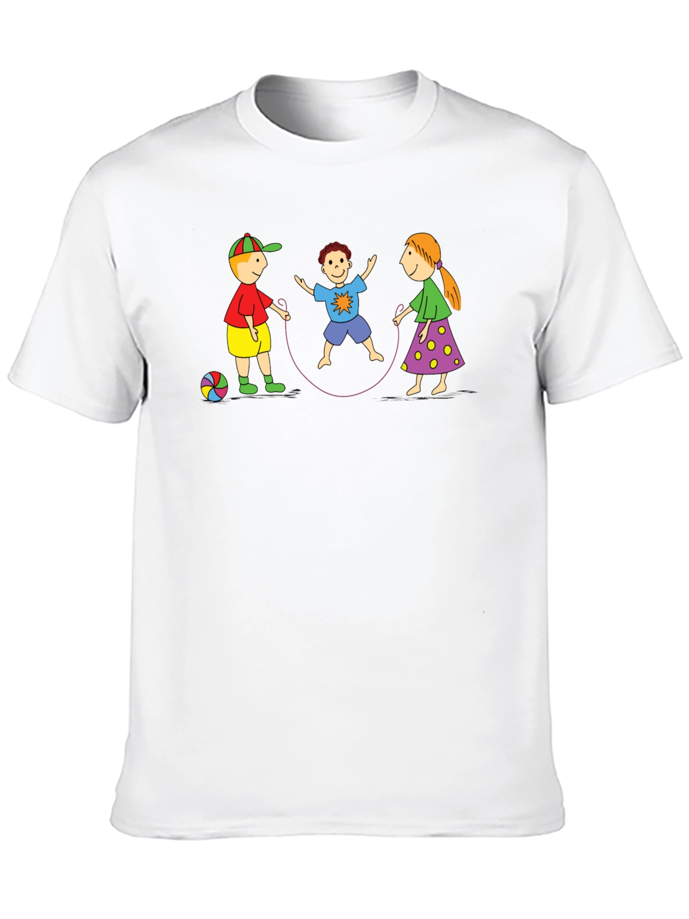 Fun Childrens T-Shirt with Jump Rope Design