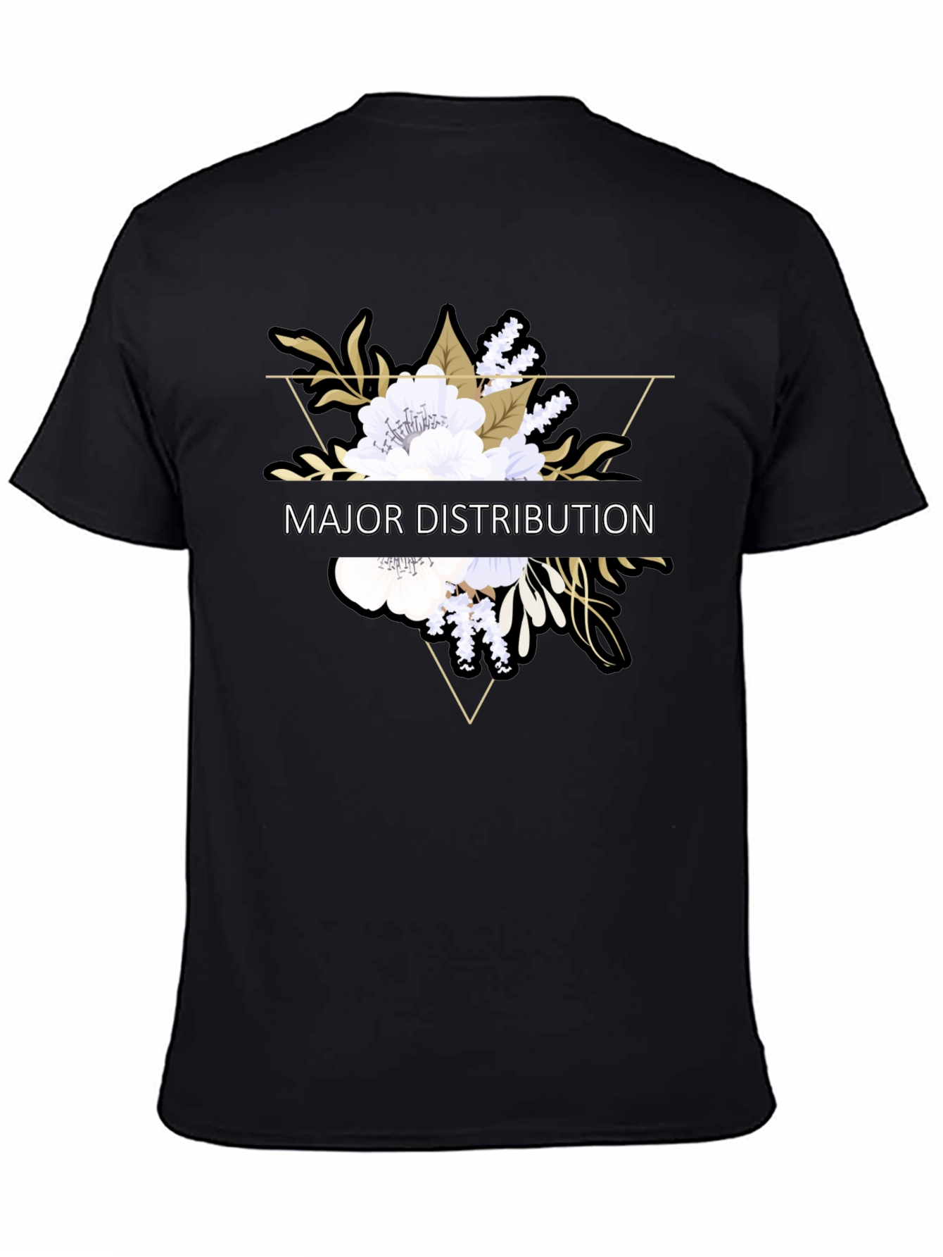 Major Distribution Floral Graphic Tee - Black